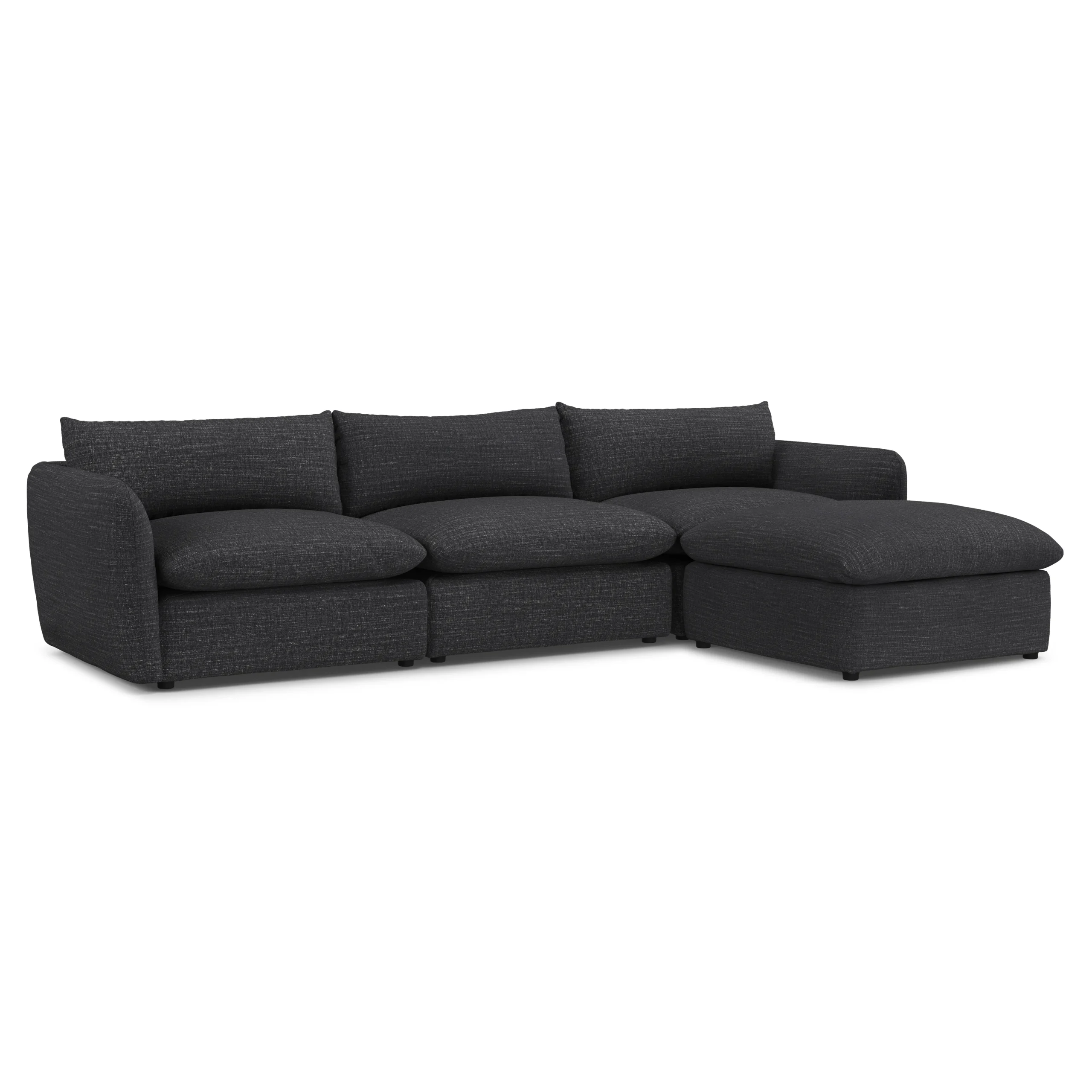 Leigh 131.5_ Modular Sectional - Napa Charcoal - Image 3