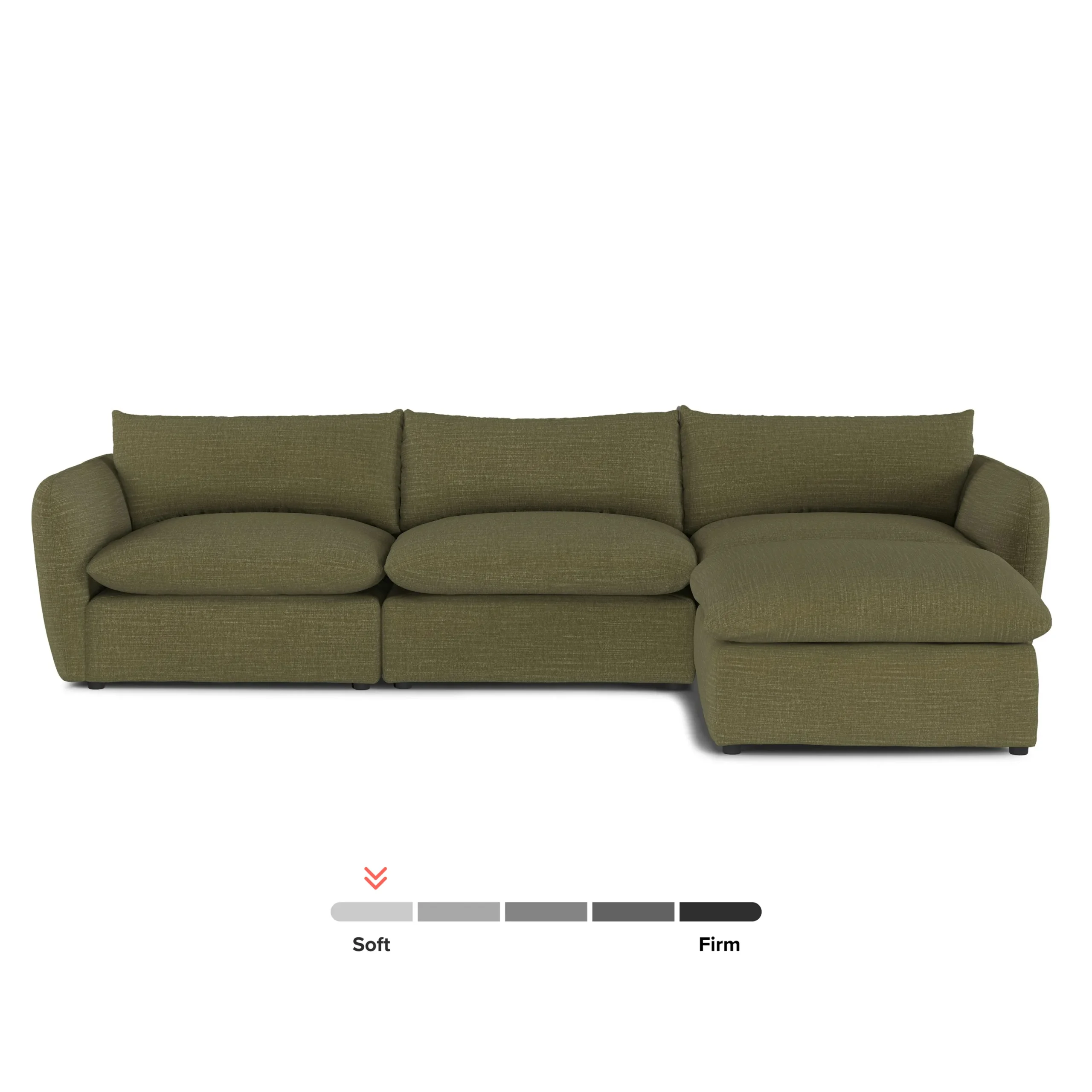 Leigh 131.5_ Modular Sectional - Napa Moss - Image 3