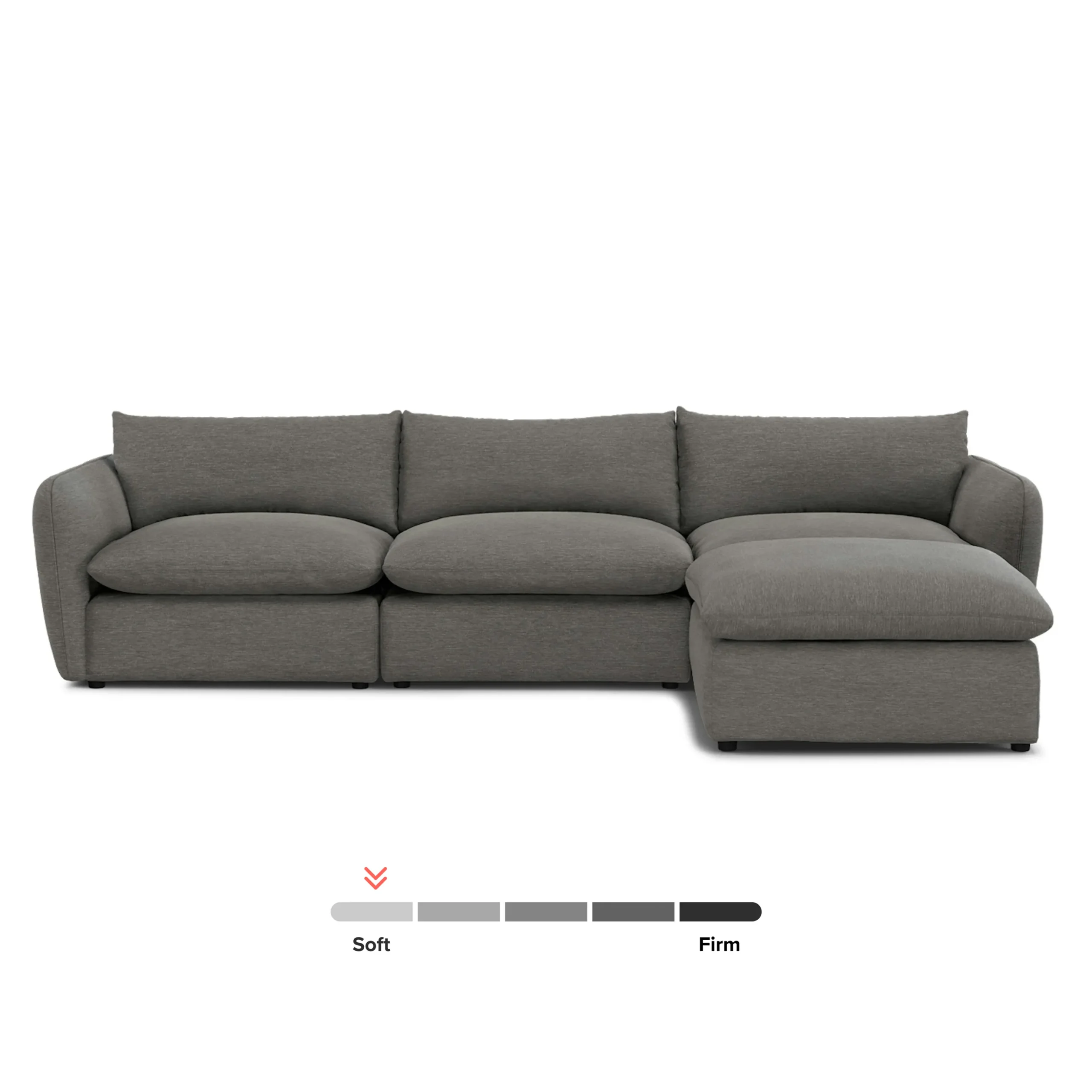 Leigh 131.5_ Modular Sectional - Silver Gray - Image 3