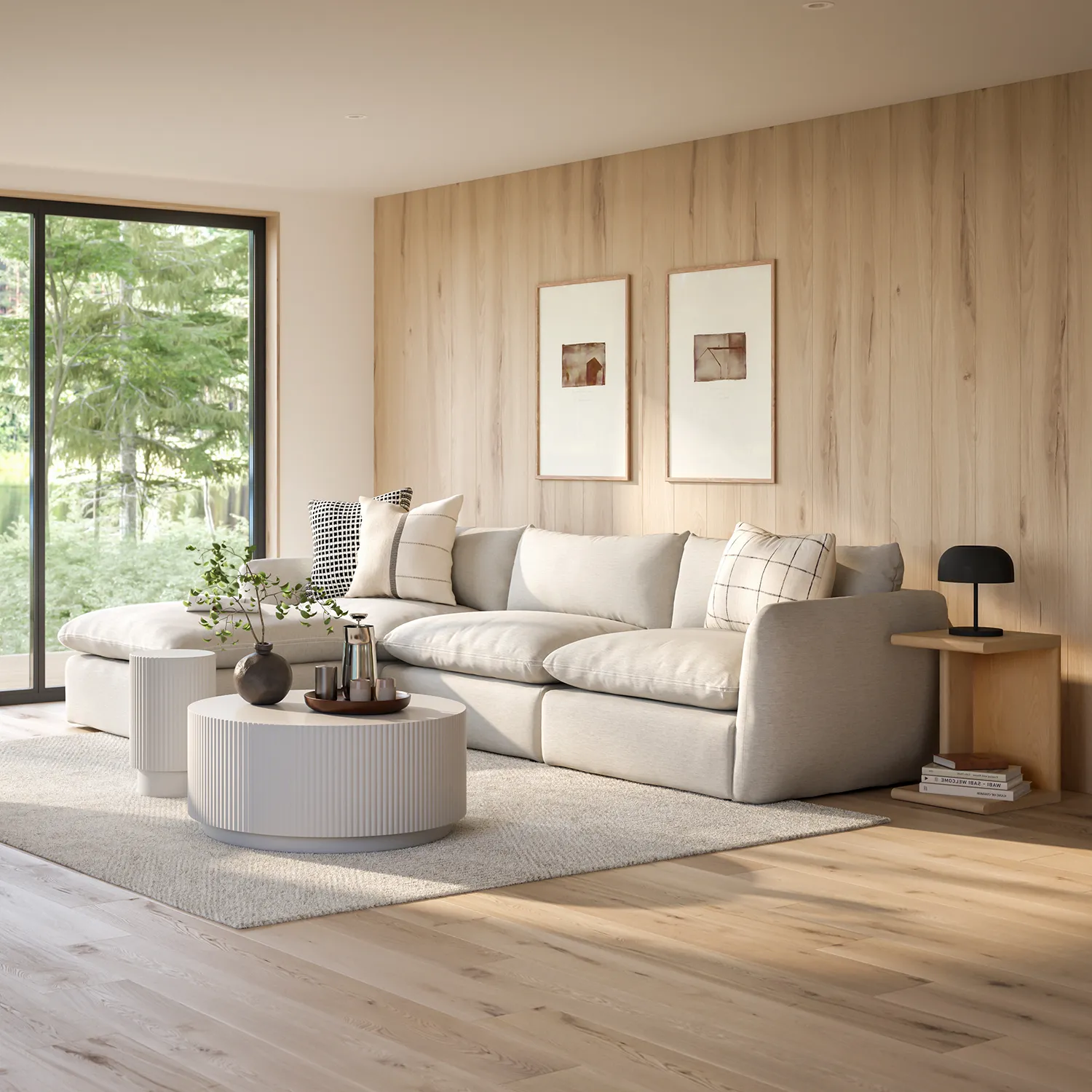 Leigh 131.5_ Modular Sectional - Silver Ivory - Image 3