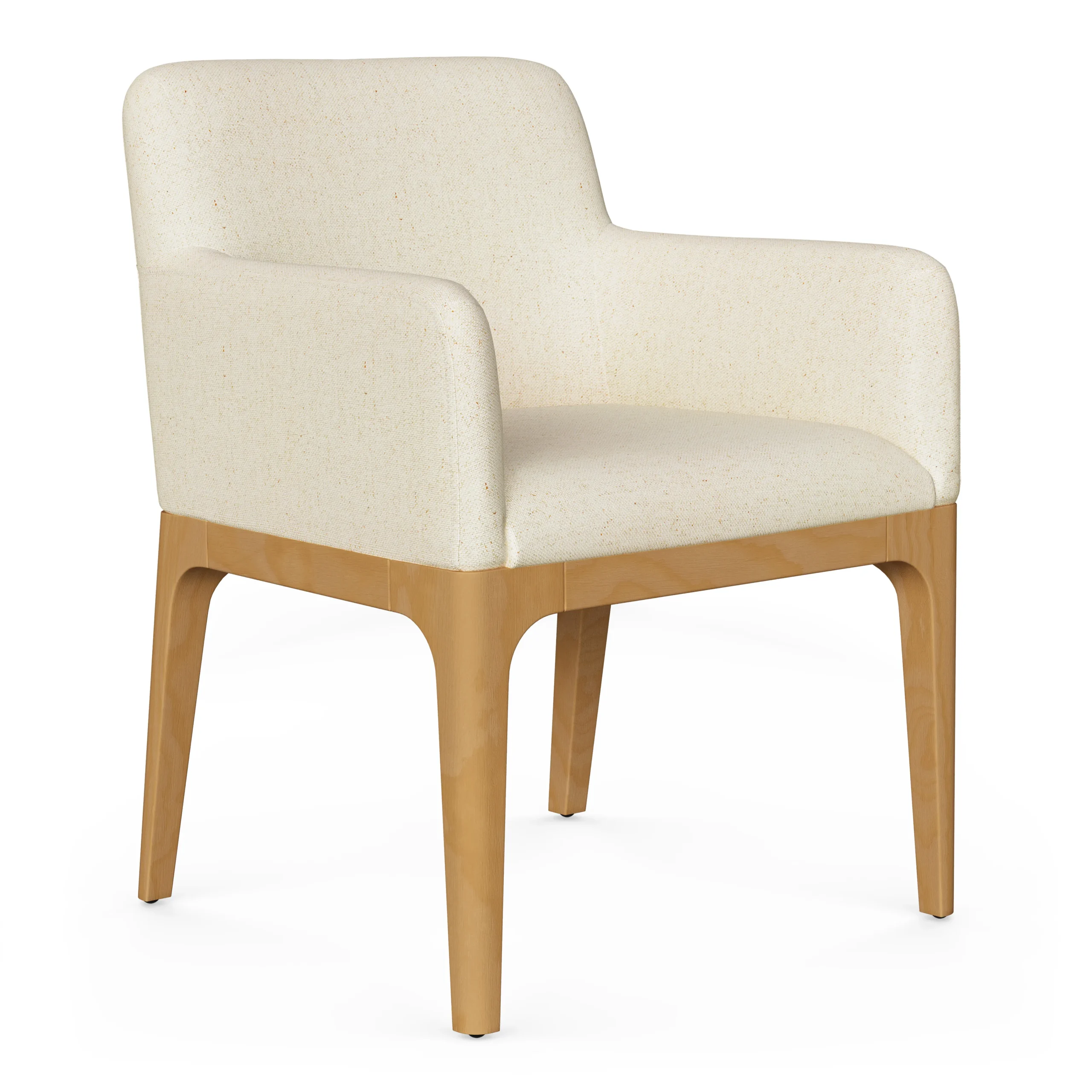 Rosin Dining Armchair - Natural Oak and Sand Ivory - Image 3