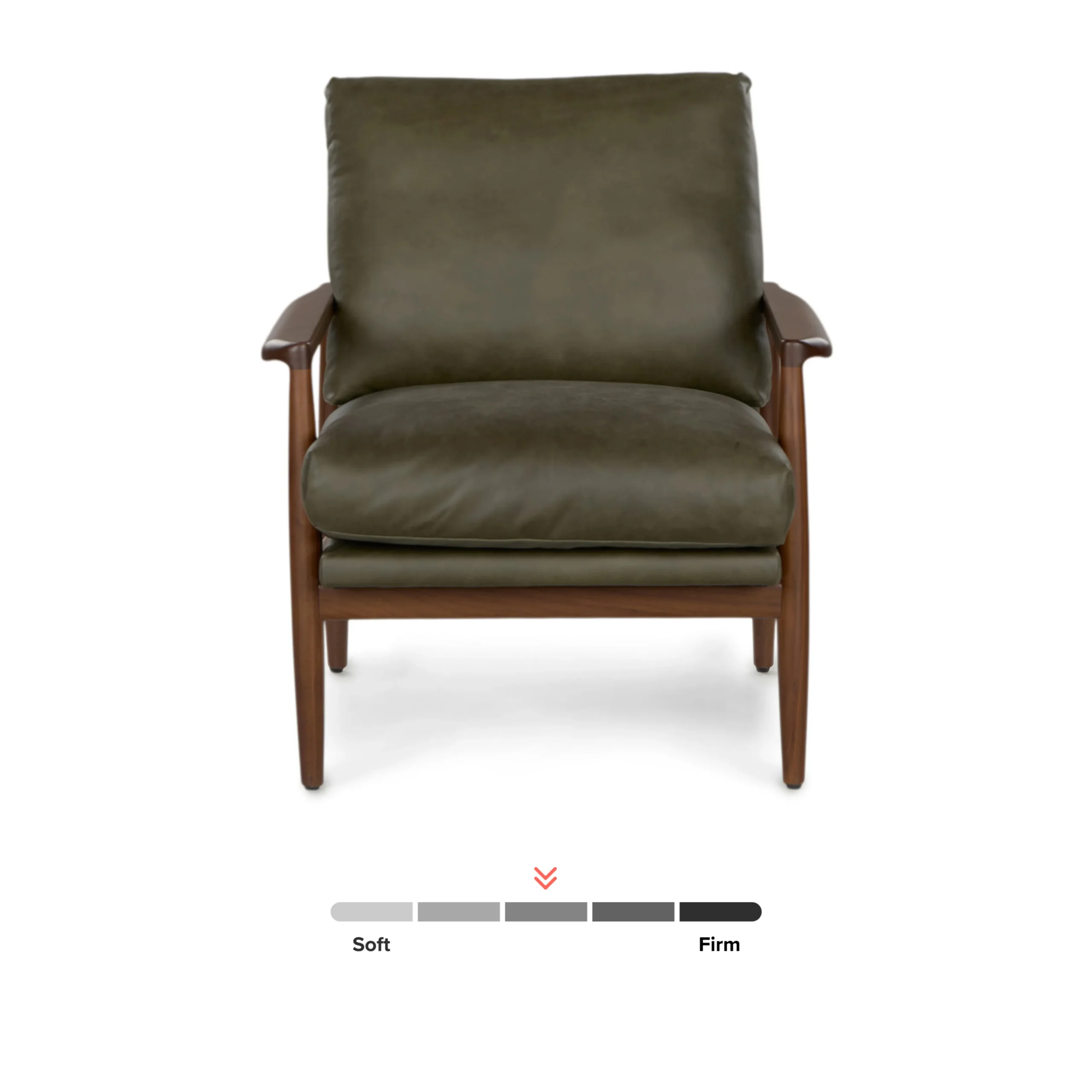 Bavel 28.5_ Leather Lounge Chair - Charme Green - Image 14