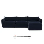 Leigh 131.5_ Velvet Modular Sectional - Hale Ink