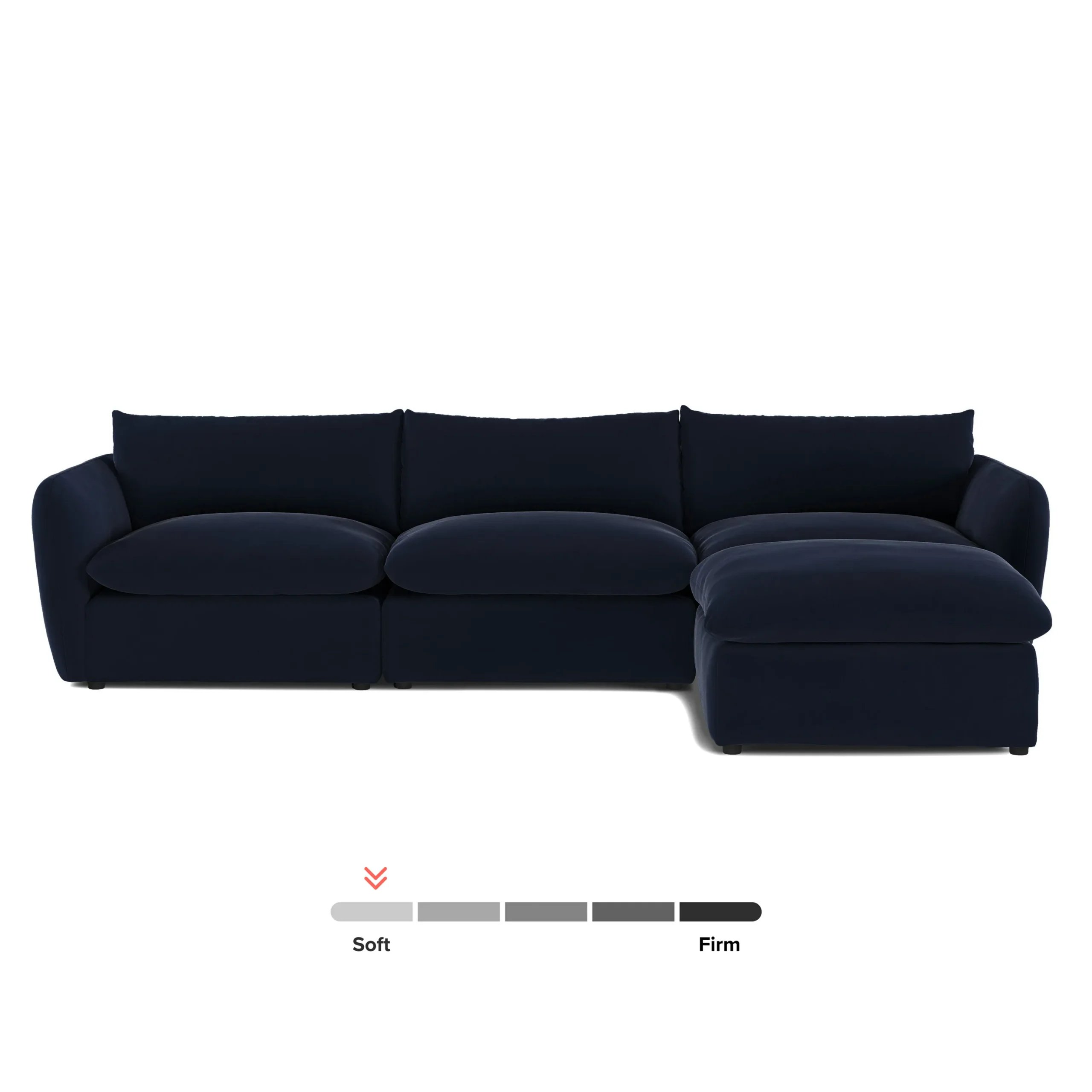 Leigh 131.5_ Velvet Modular Sectional - Hale Ink - Image 3