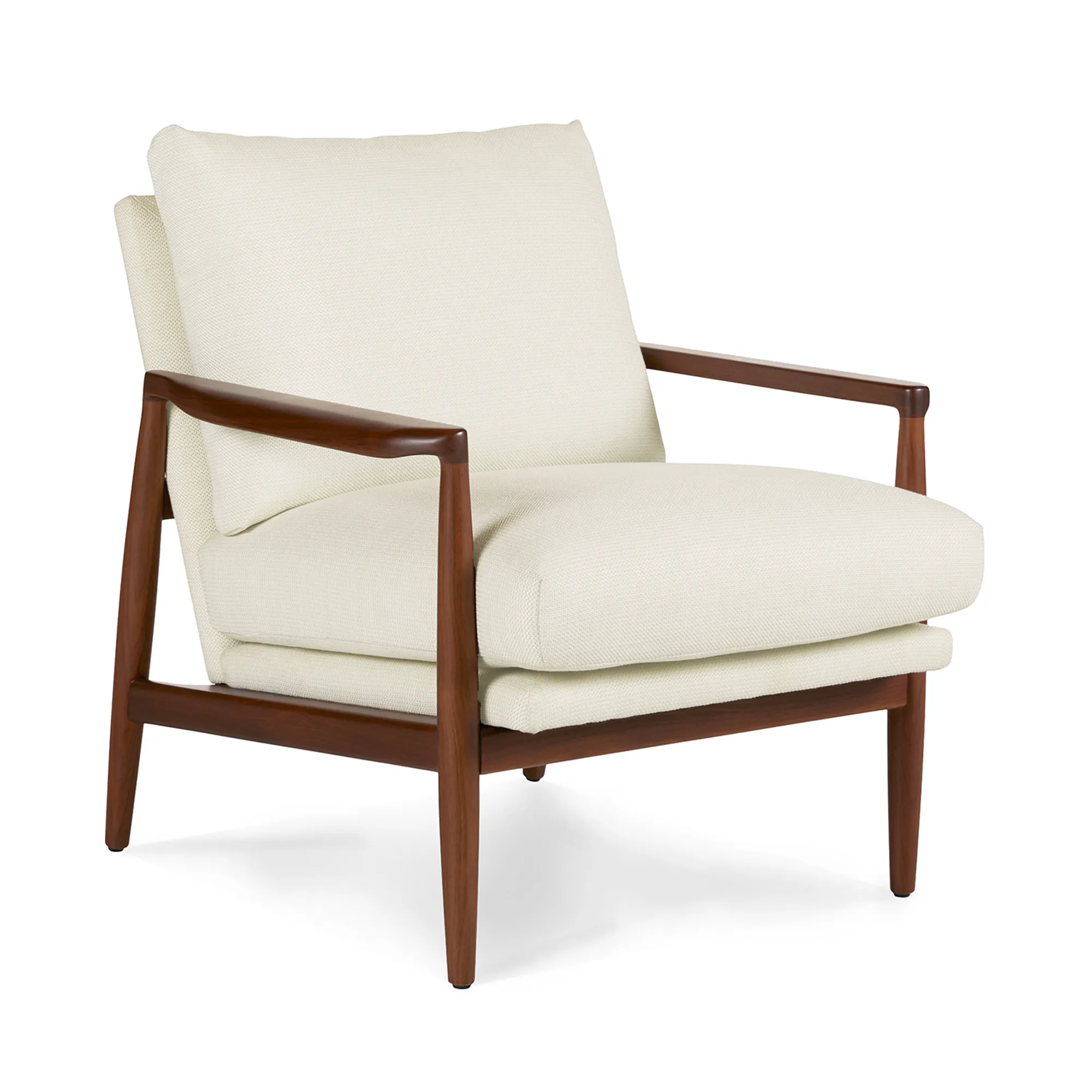 Bavel 28.5_ Lounge Chair - Walnut and Field Ivory - Image 10