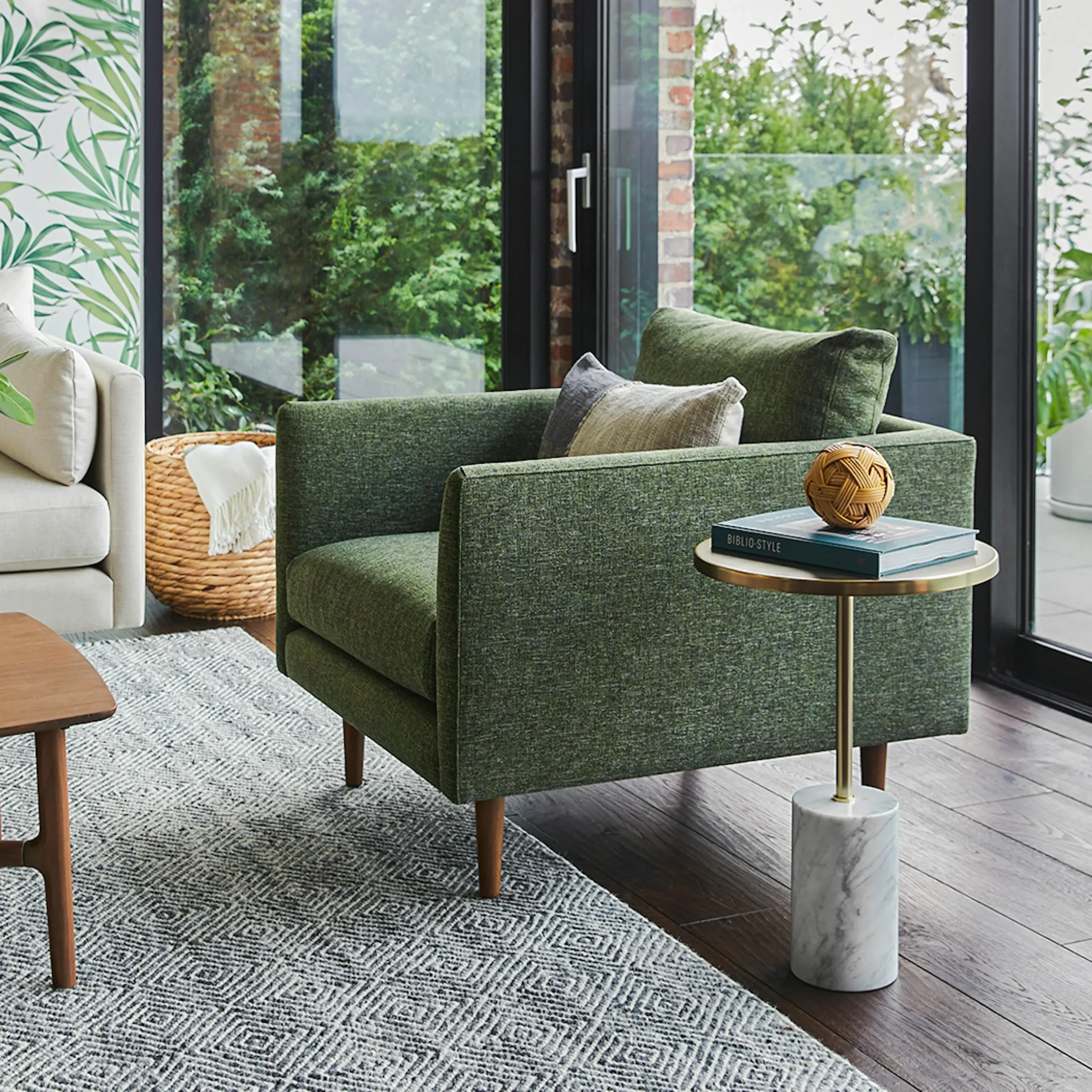 Burrard 32_ Lounge Chair - Forest Green