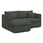 Marina 80_ Reversible Storage Sectional - Green Wool Bouclé