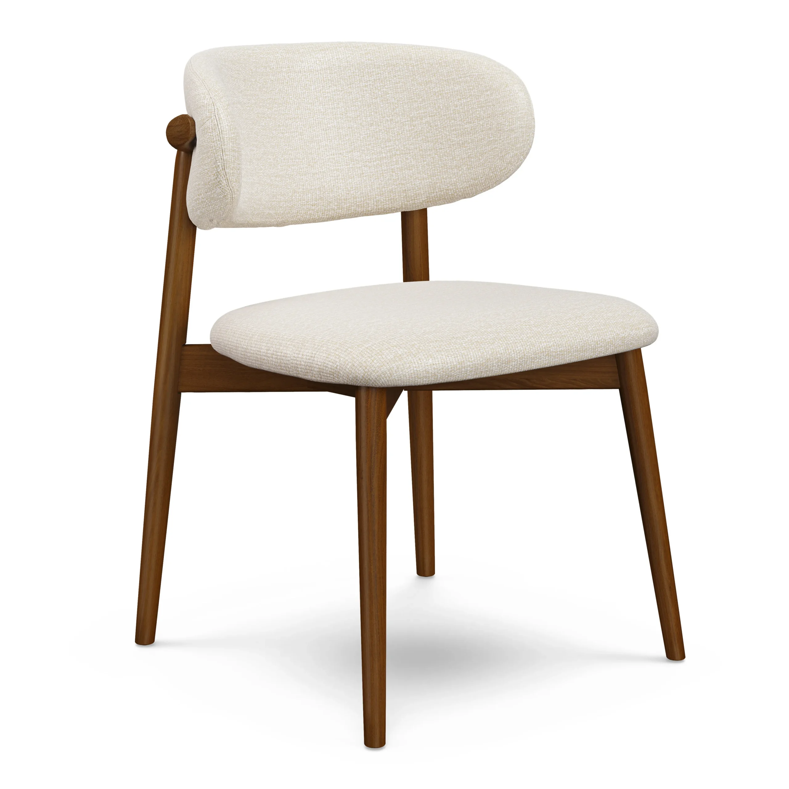 Odin Dining Chair - Walnut and Camelia Ivory - Image 3