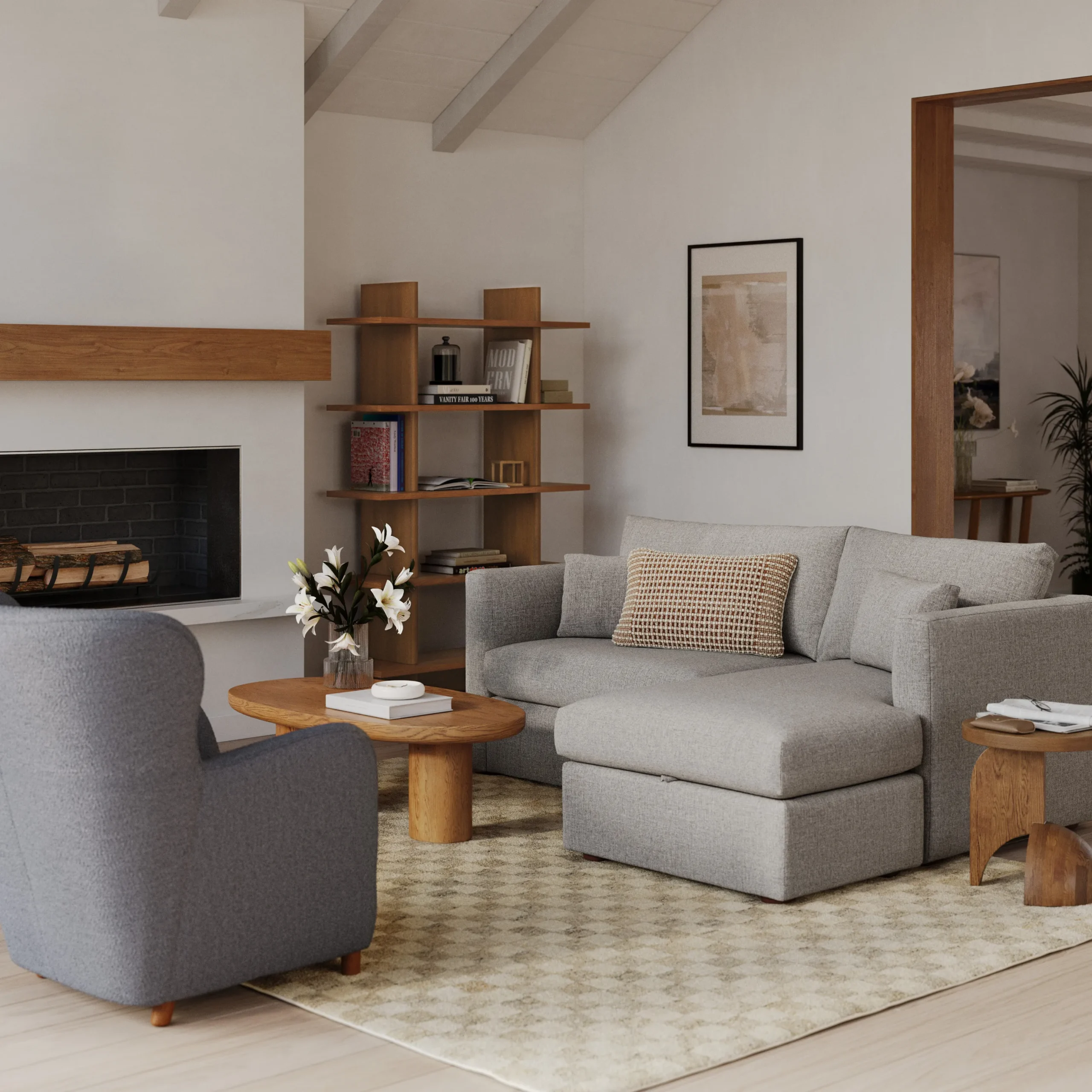 Marina 80_ Reversible Storage Sectional - Hestia Gray - Image 3