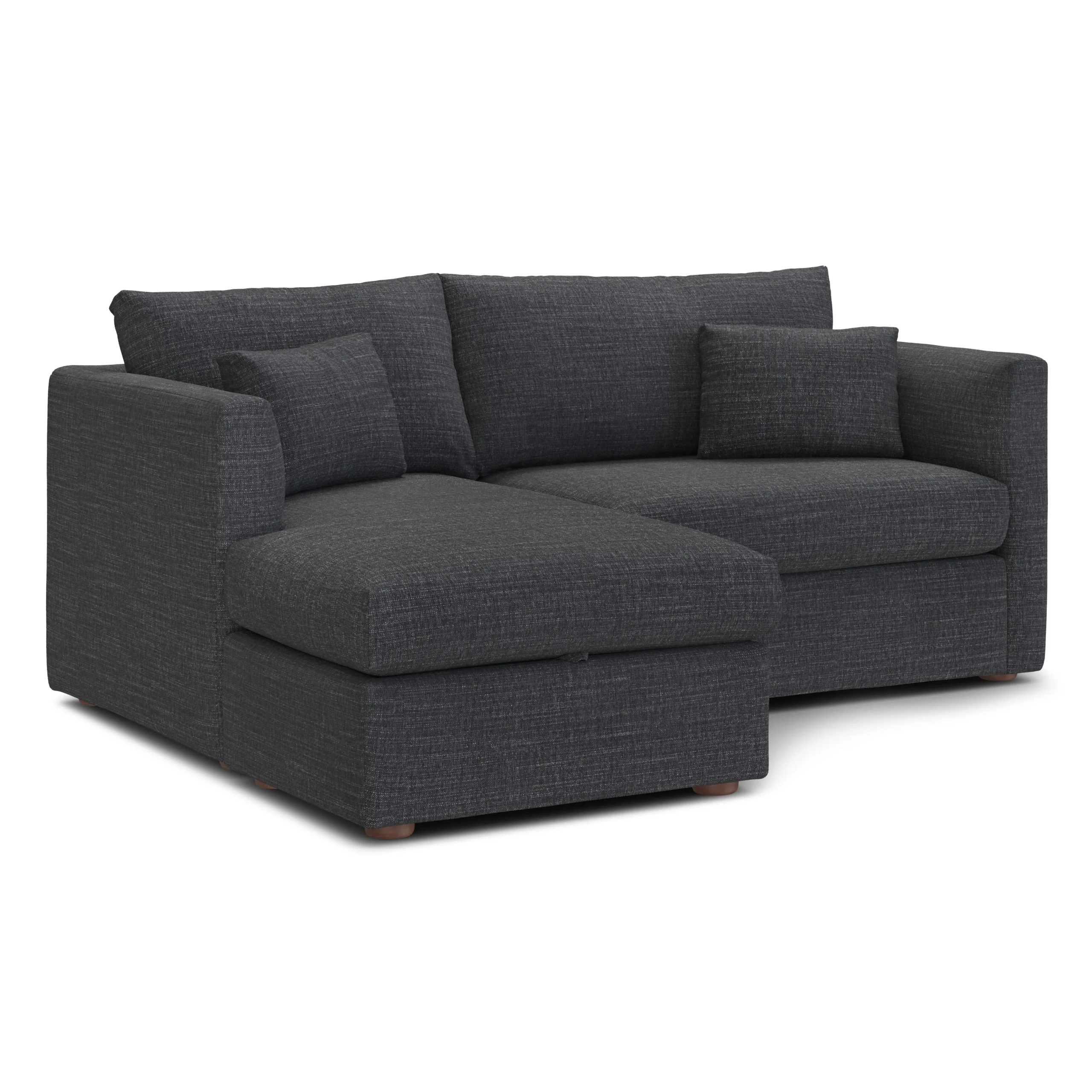 Marina 80_ Reversible Storage Sectional - Napa Charcoal - Image 3