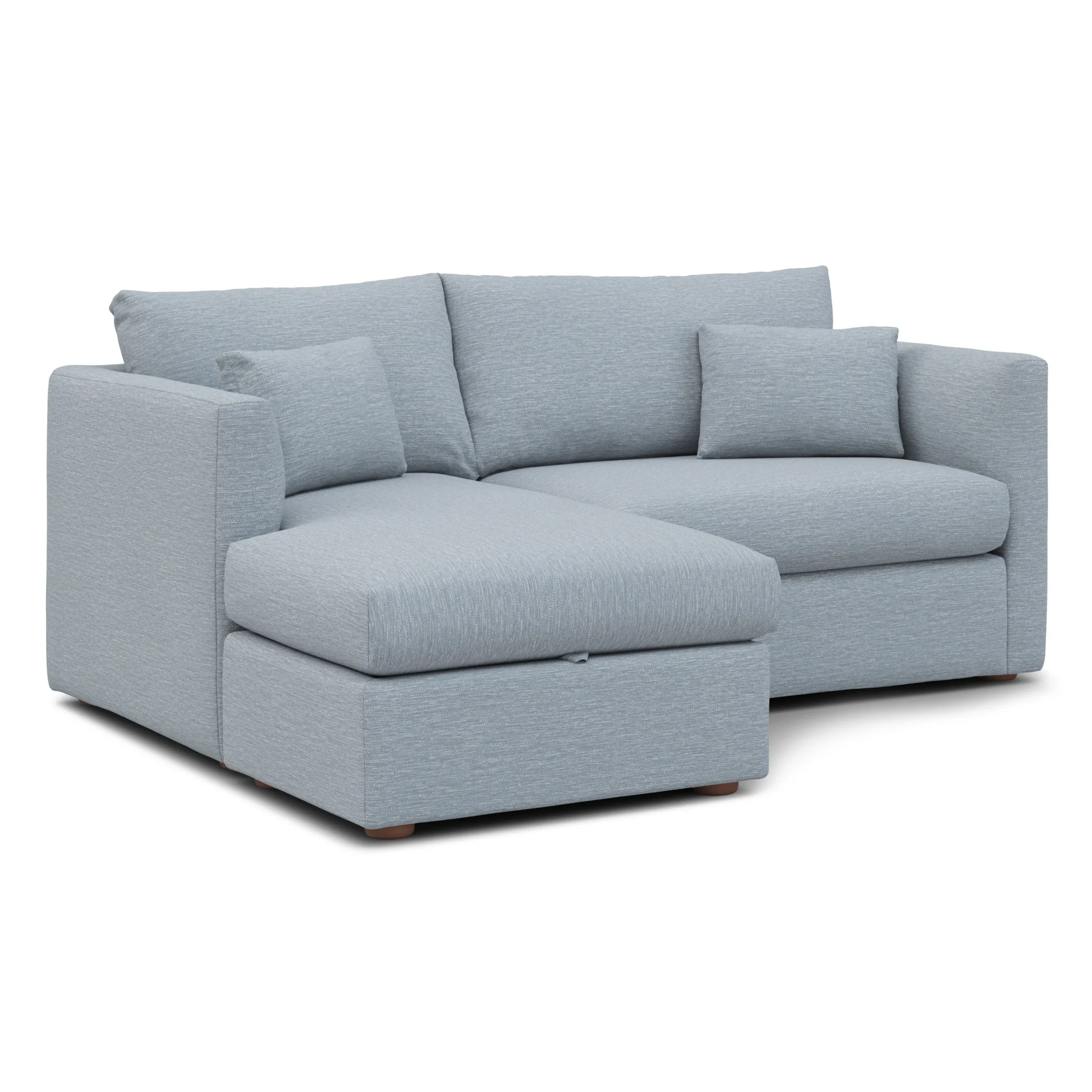 Marina 80_ Reversible Storage Sectional - Silver Light Blue - Image 3