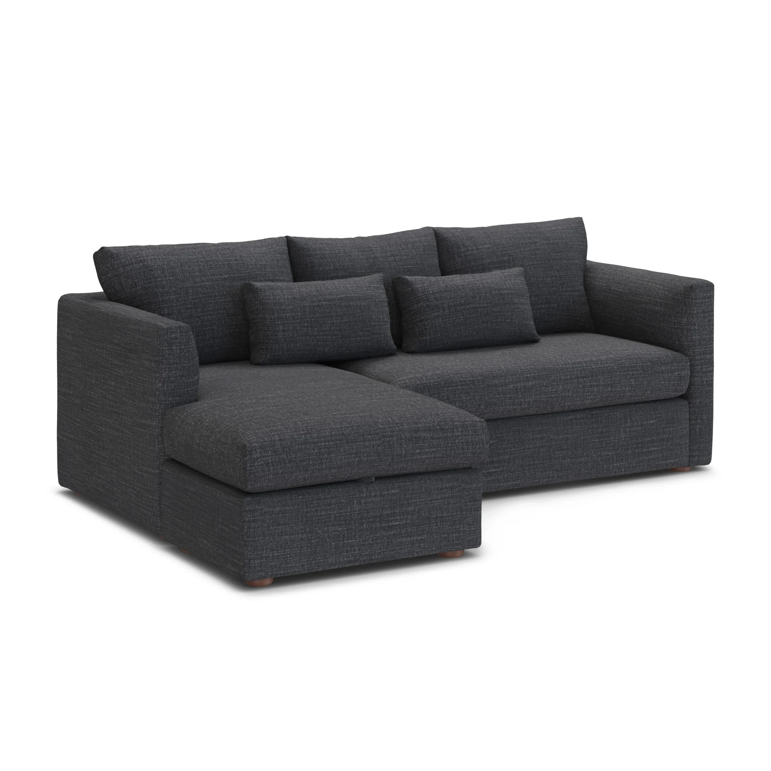Marina 90_ Reversible Storage Sectional - Napa Charcoal - Image 3