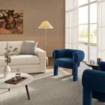 Everse 33.5_ Velvet Lounge Chair - Melange Twilight