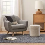 Gabriola 34_ Lounge Chair - Dover Gray Bouclé