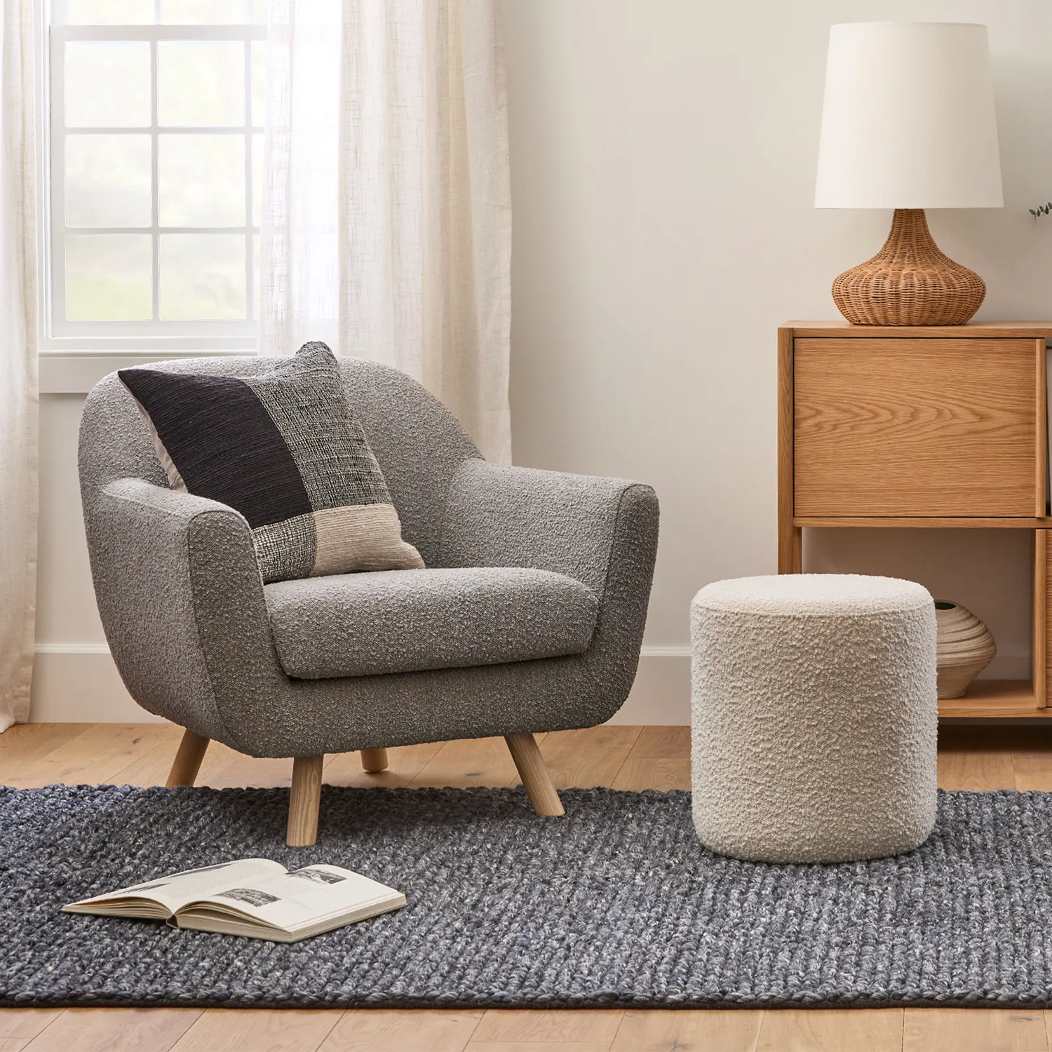 Gabriola 34_ Lounge Chair - Dover Gray Bouclé - Image 13