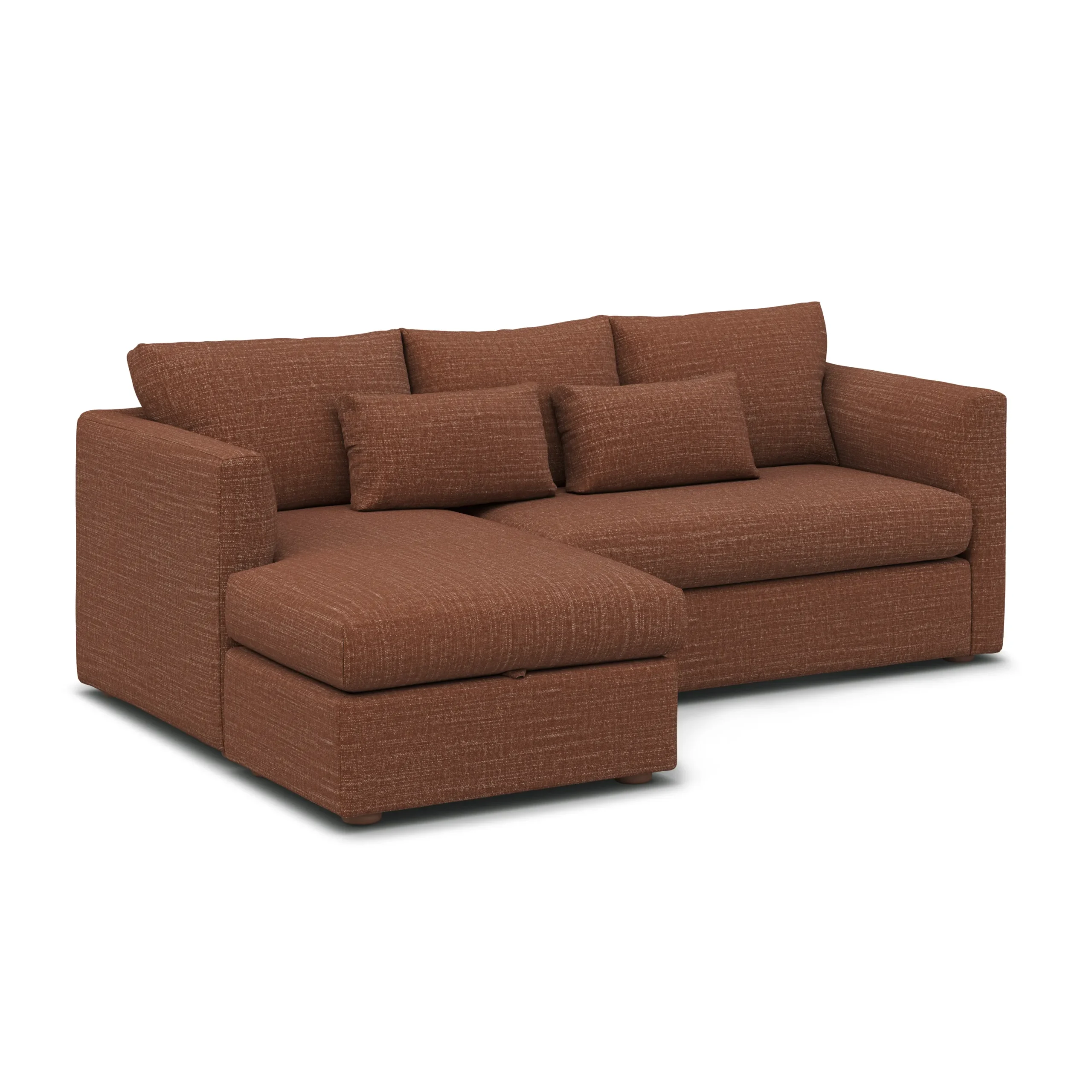 Marina 90_ Reversible Storage Sectional - Napa Rust - Image 3