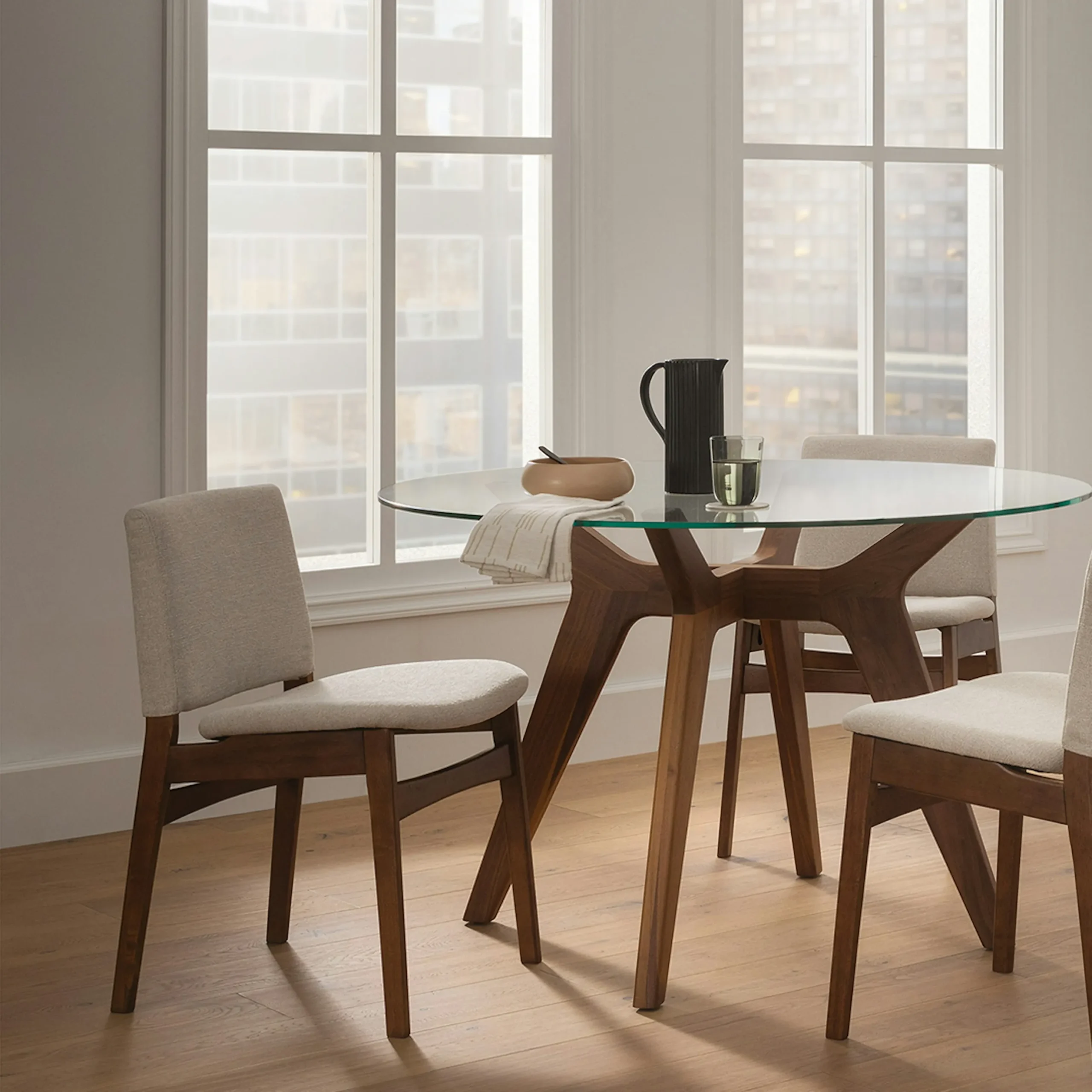 Nosh Dining Chair - Walnut and Chalk Gray - Image 3