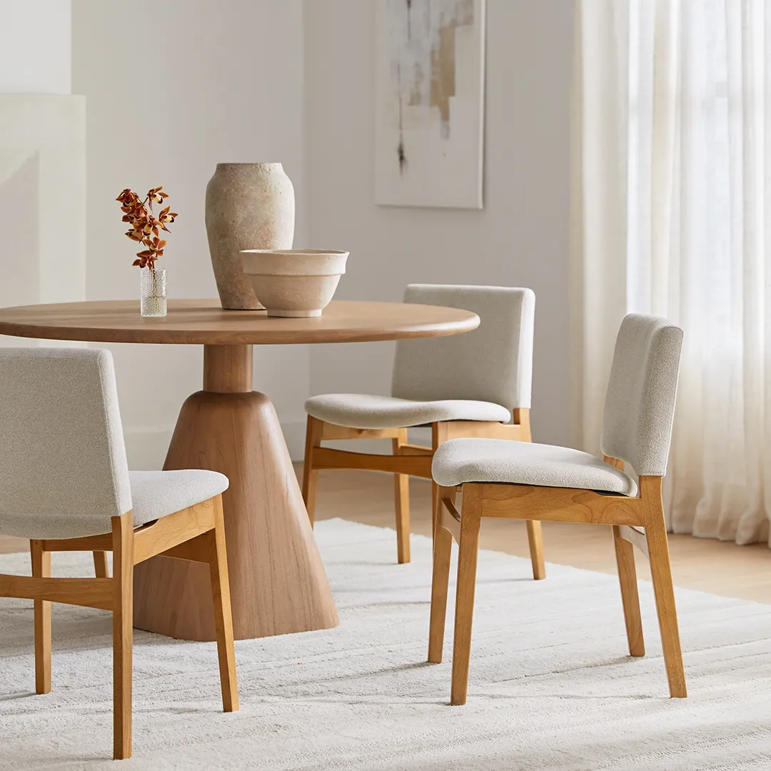 Nosh Dining Chair - Oak and Ratine Ivory - Image 3