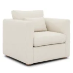 Marina 38_ Lounge Chair - Ivory Wool Bouclé