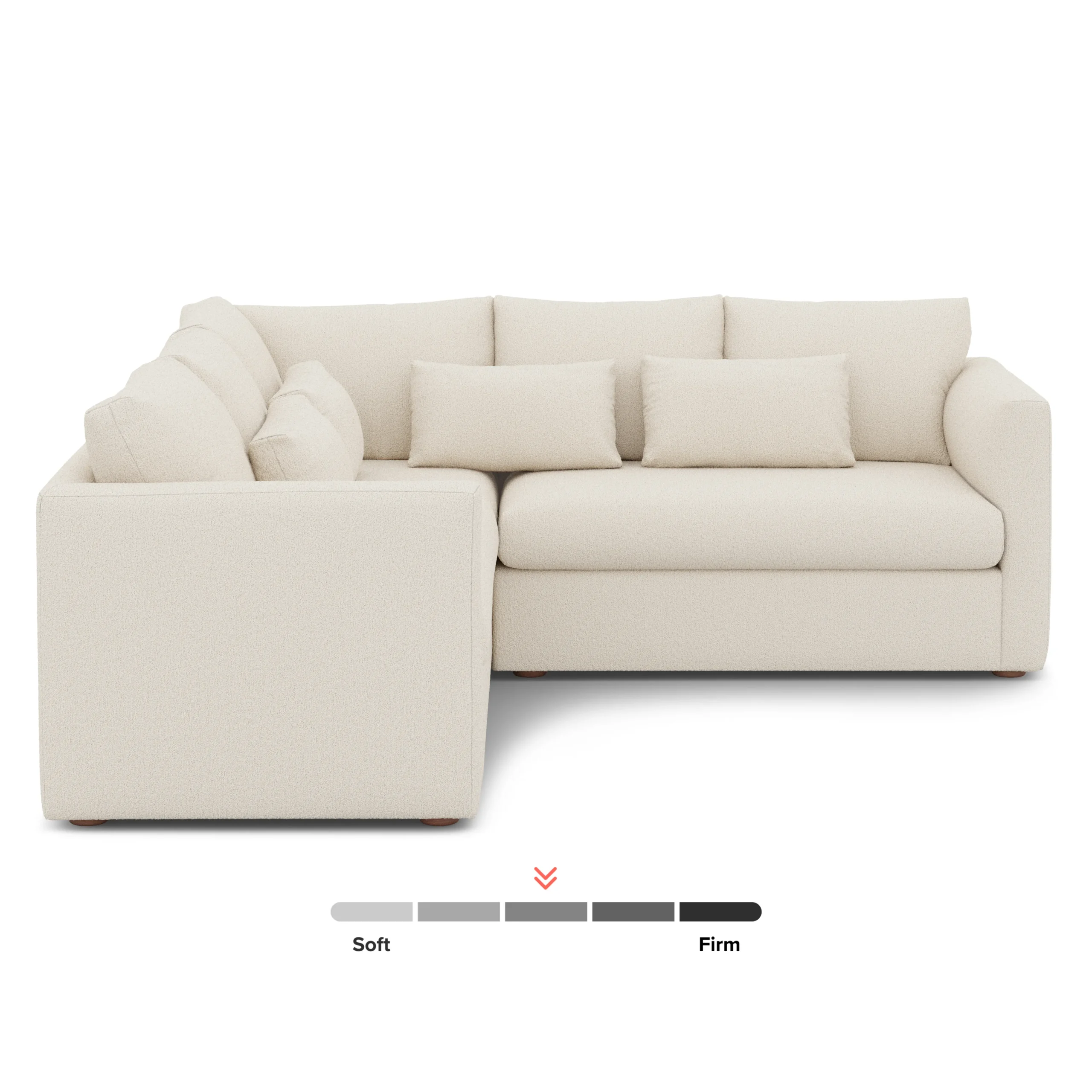 Marina 92_ Corner Sectional - Ivory Wool Bouclé - Image 3