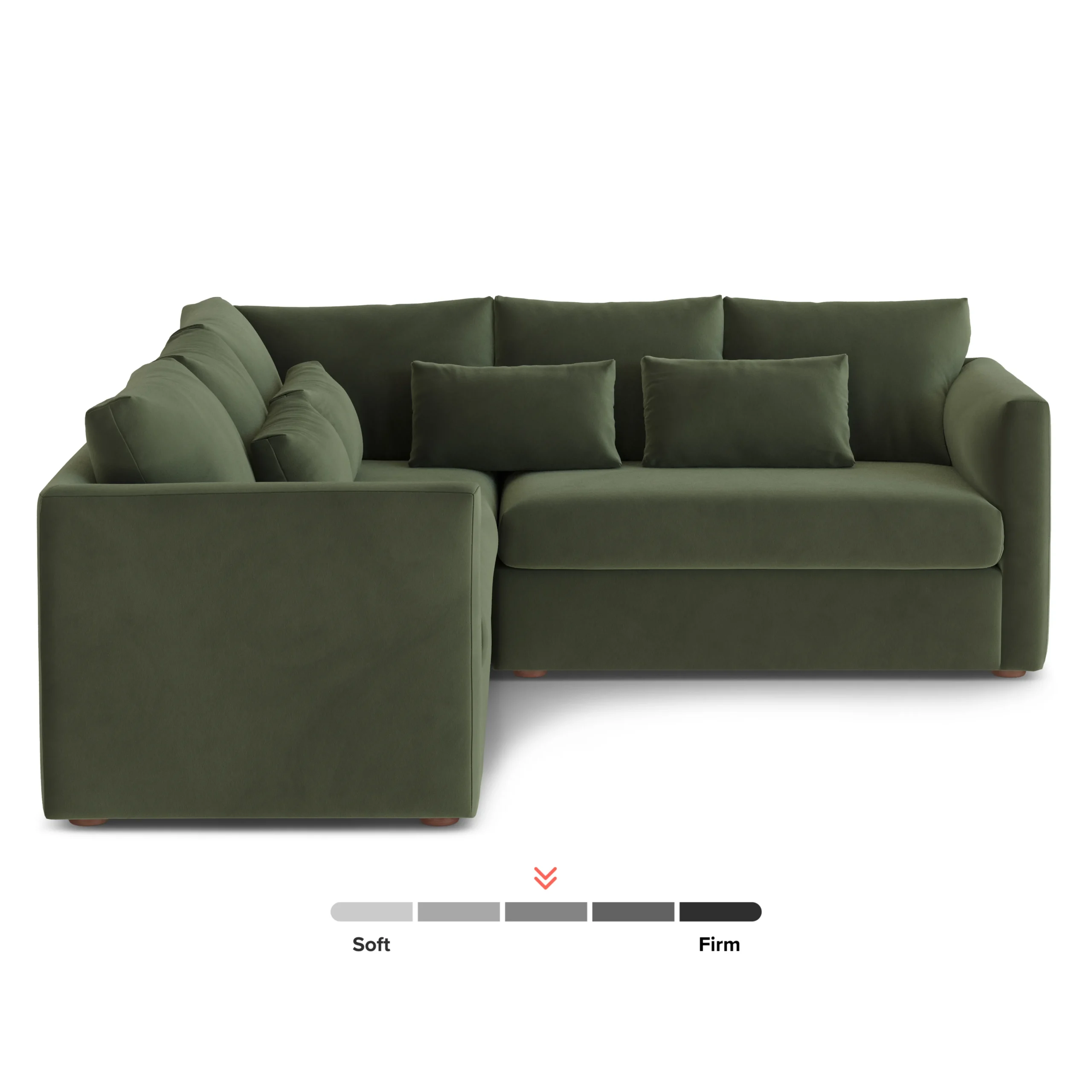 Marina 92_ Velvet Corner Sectional - Hale Fir Green - Image 3