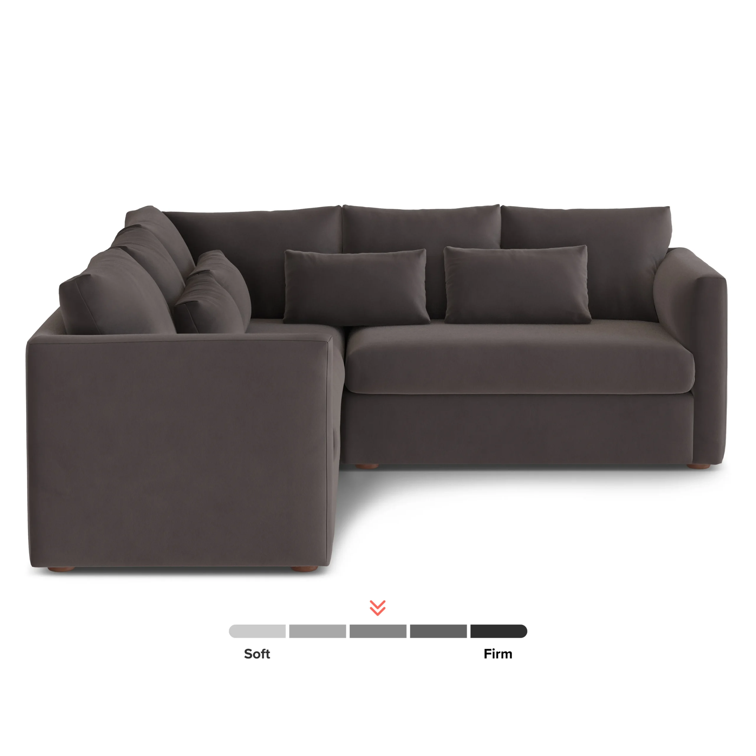 Marina 92_ Velvet Corner Sectional - Hale Warm Gray - Image 3