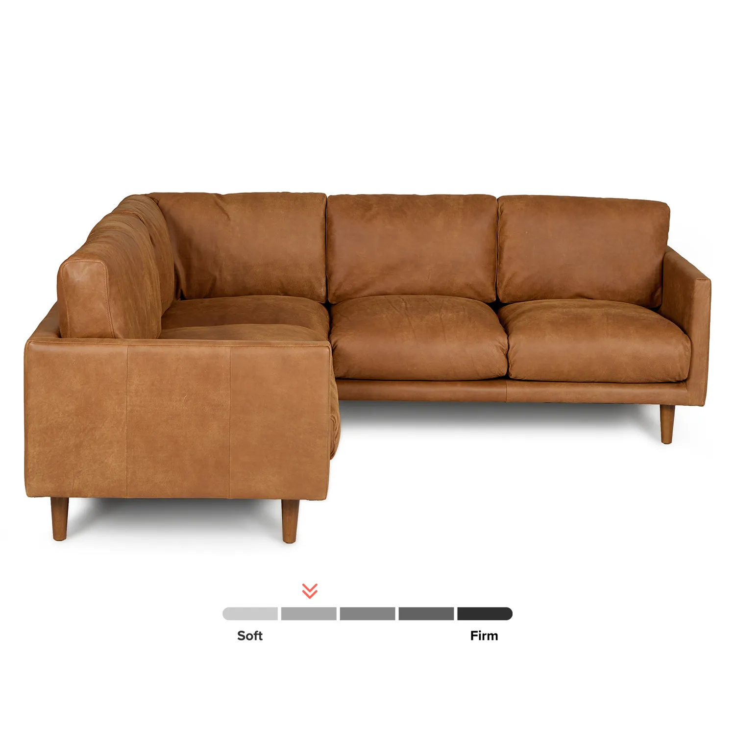 Nirvana 88_ Leather Corner Sectional - Dakota Tan - Image 3