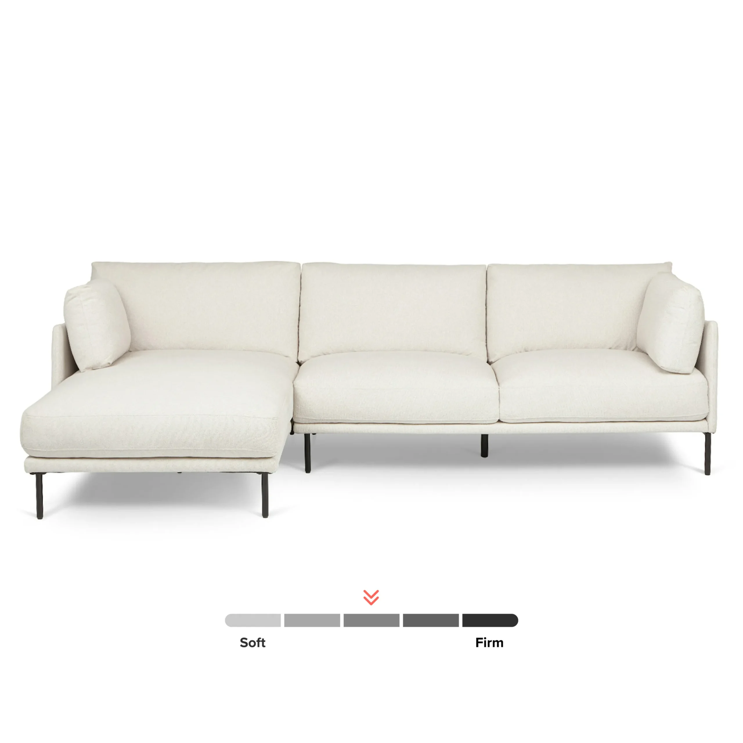Olsen 110_ Left Sectional - Ratine Ivory - Image 3