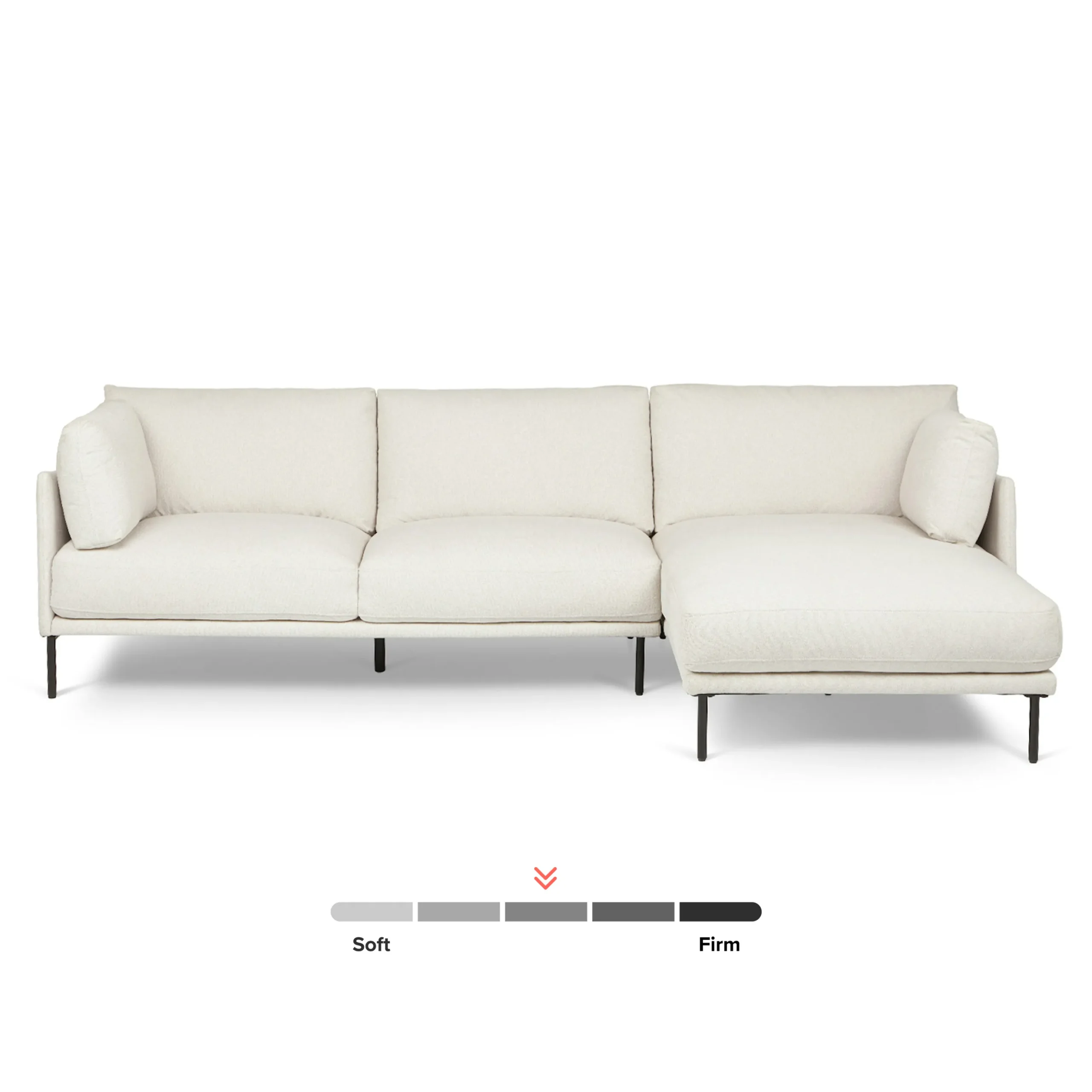 Olsen 110_ Right Sectional - Ratine Ivory - Image 3