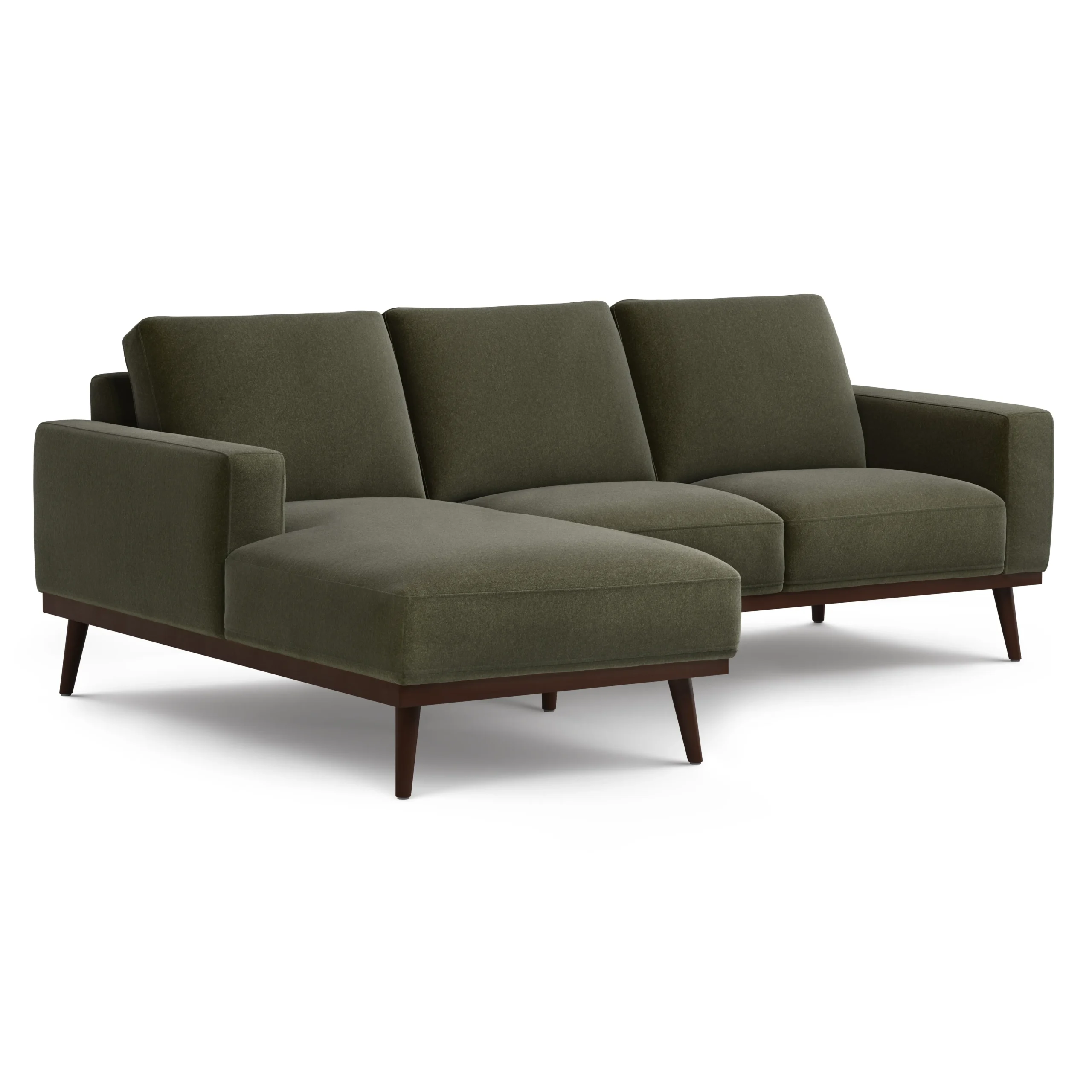 Rhett 93_ Left Chaise Sectional - Felted Green - Image 3