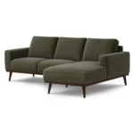 Rhett 93_ Right Chaise Sectional - Felted Green