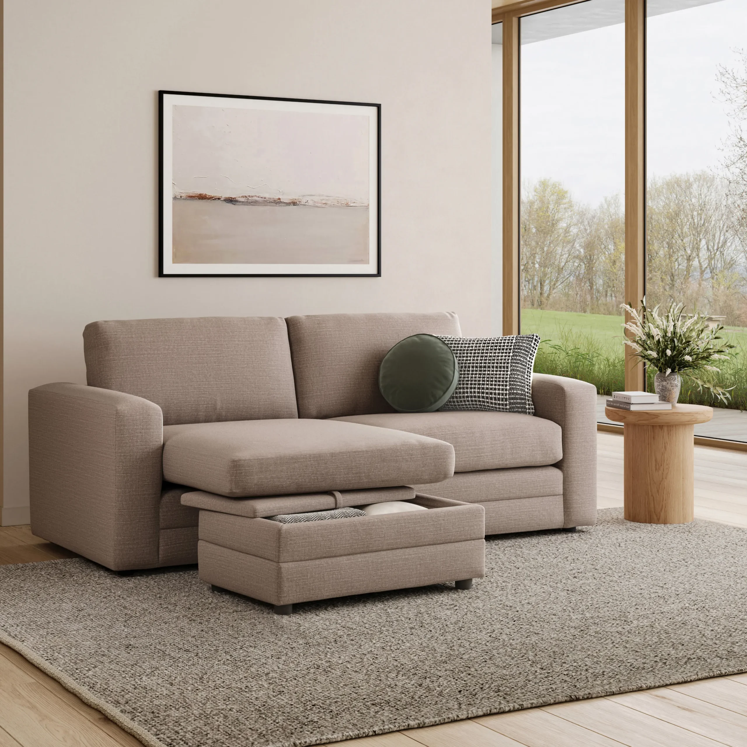 Riley 84_ Reversible Storage Sectional - Napa Quartz - Image 3