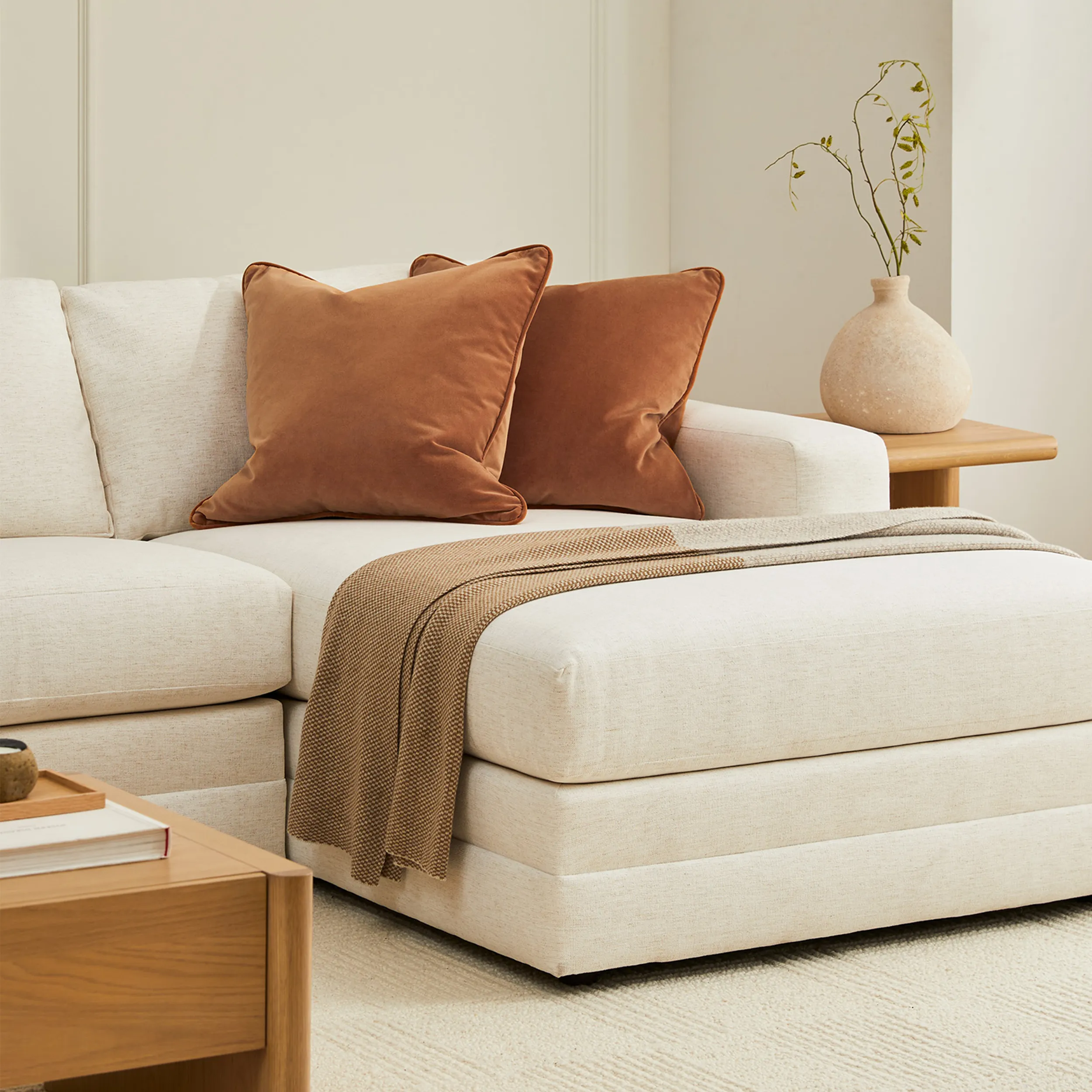 Riley 118.5_ Right Sectional - Napa White - Image 3