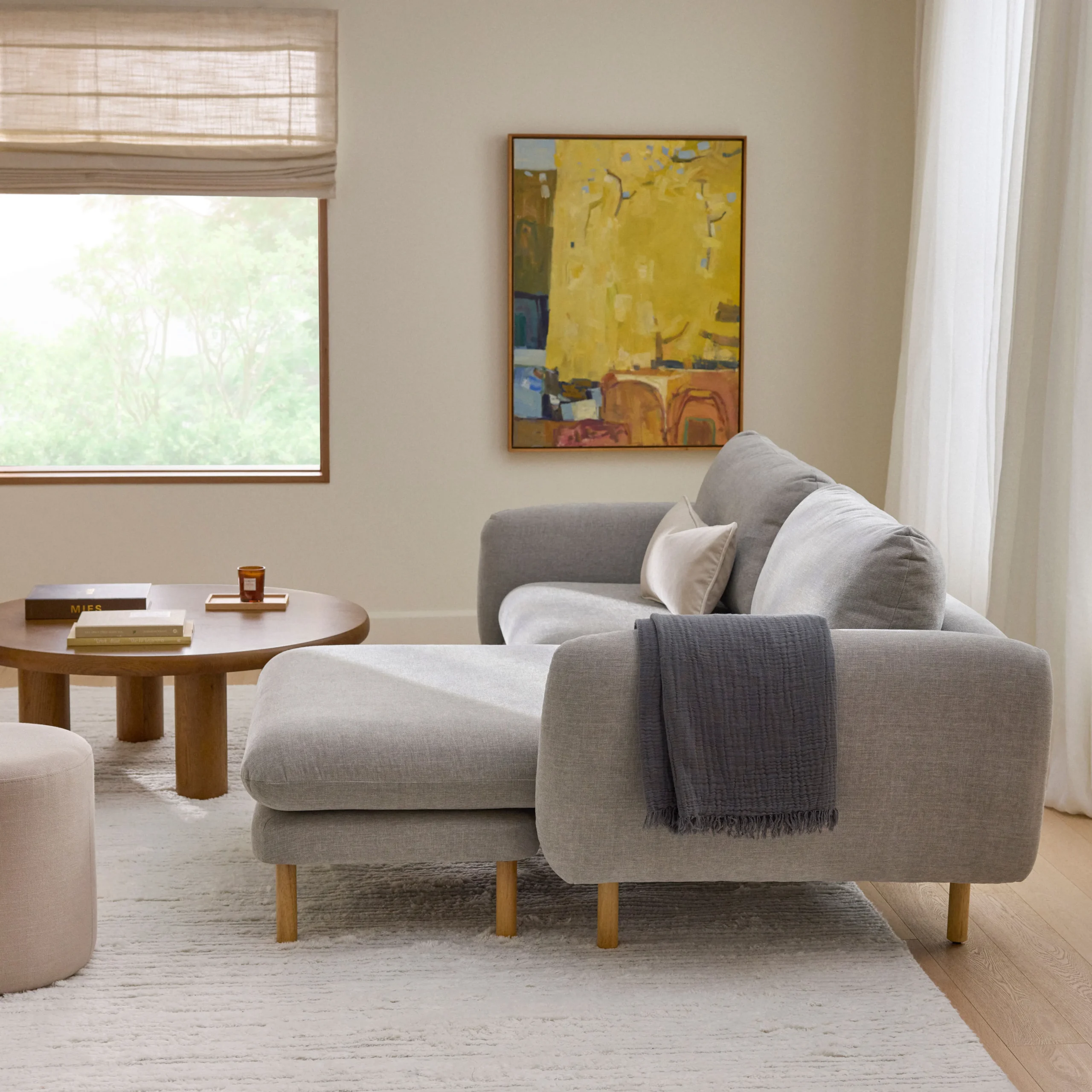 Sanders 85.5_ Reversible Sectional - Hestia Gray - Image 3