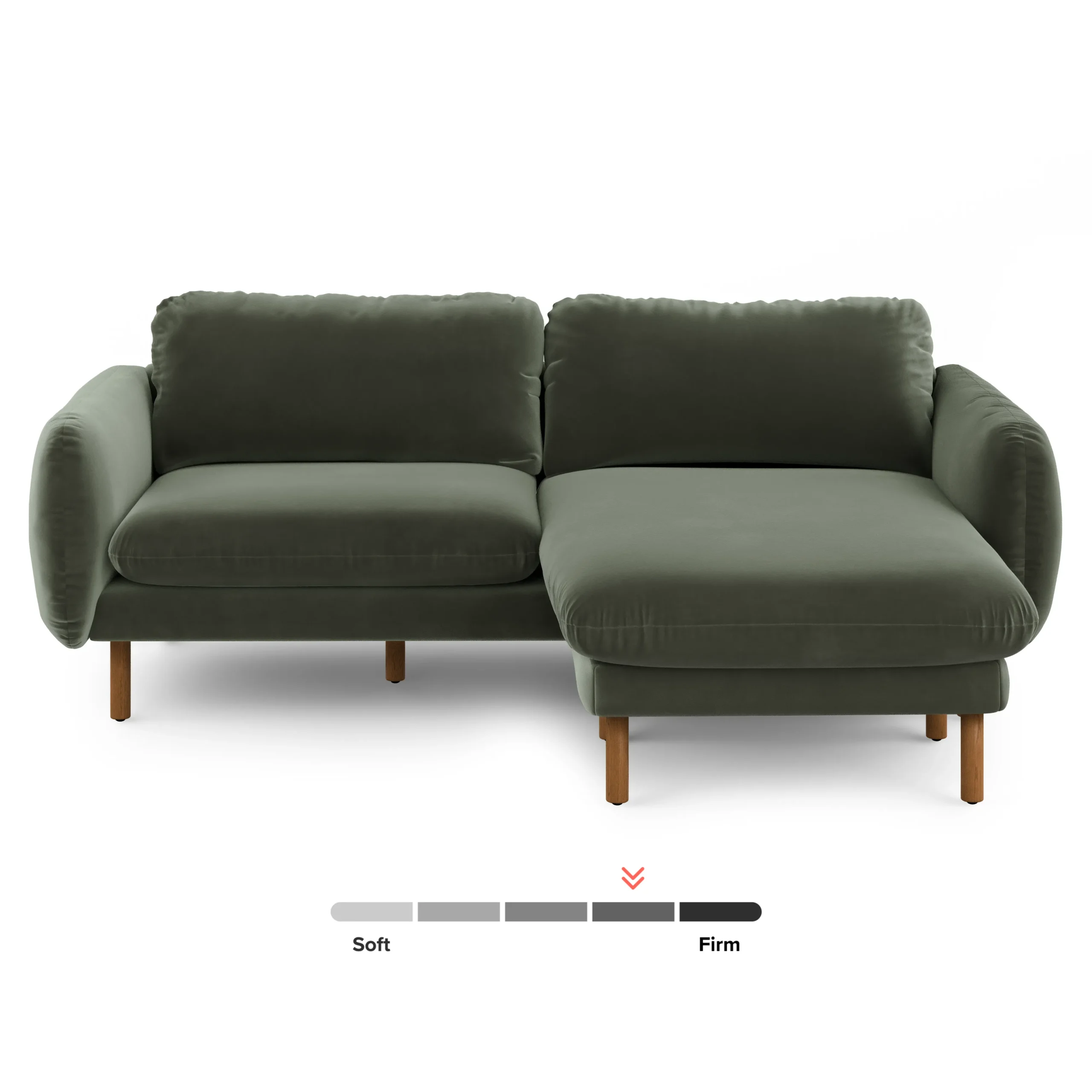 Sanders 85.5_ Velvet Reversible Sectional - Plush Pacific Green - Image 3