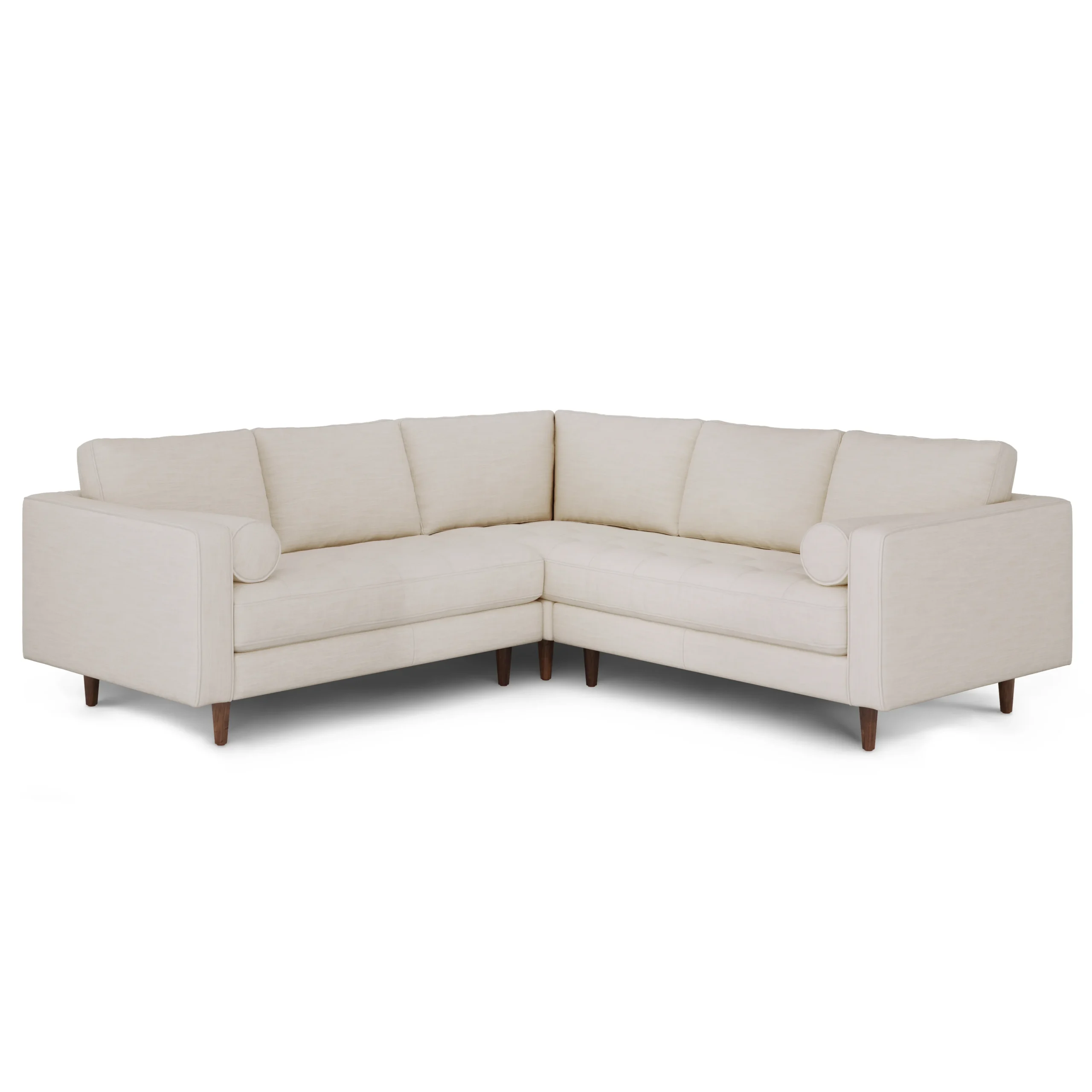 Sven 91_ Tufted Corner Sectional - Biscuit Cream - Image 3
