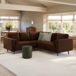Sven 91_ Tufted Velvet Corner Sectional - Plush Pacific Brown