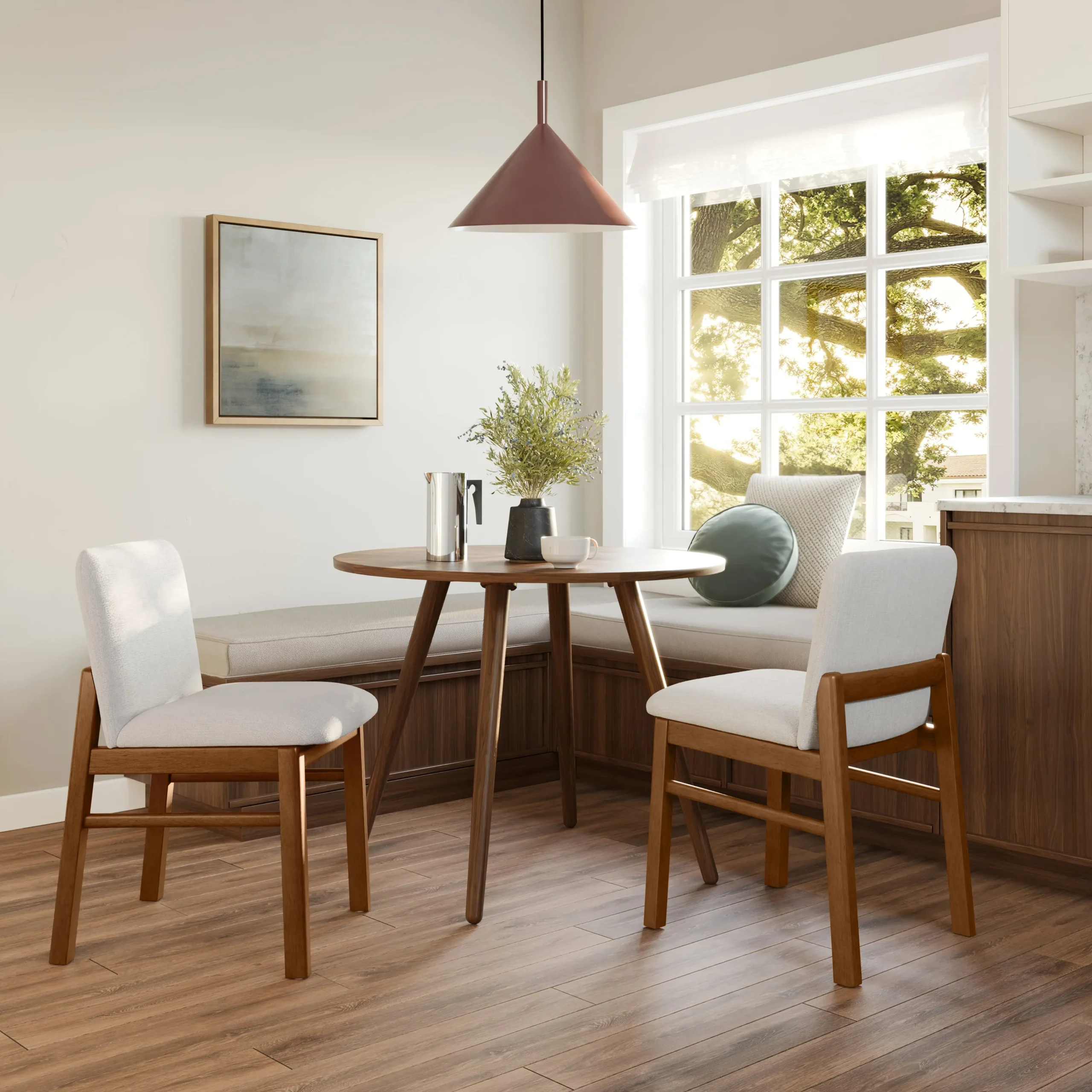Mikkel Dining Chair - Walnut and Santolina Gray - Image 3