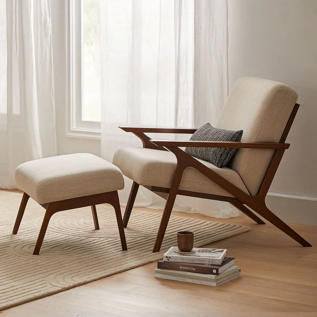Otio 26_ Lounge Chair - Walnut and Welsh Taupe - Image 14
