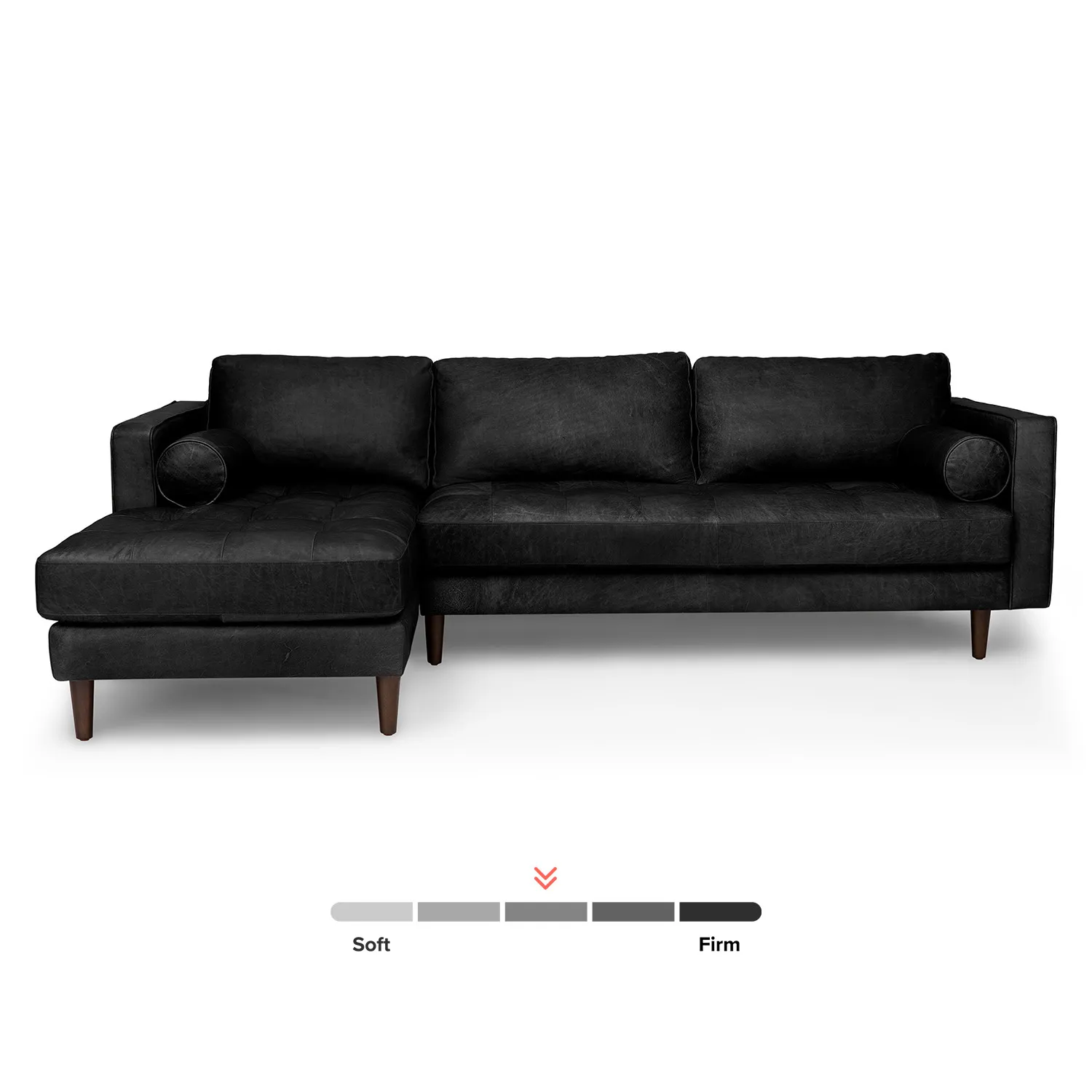 Sven 100_ Tufted Leather Left Sectional - Oxford Black - Image 3