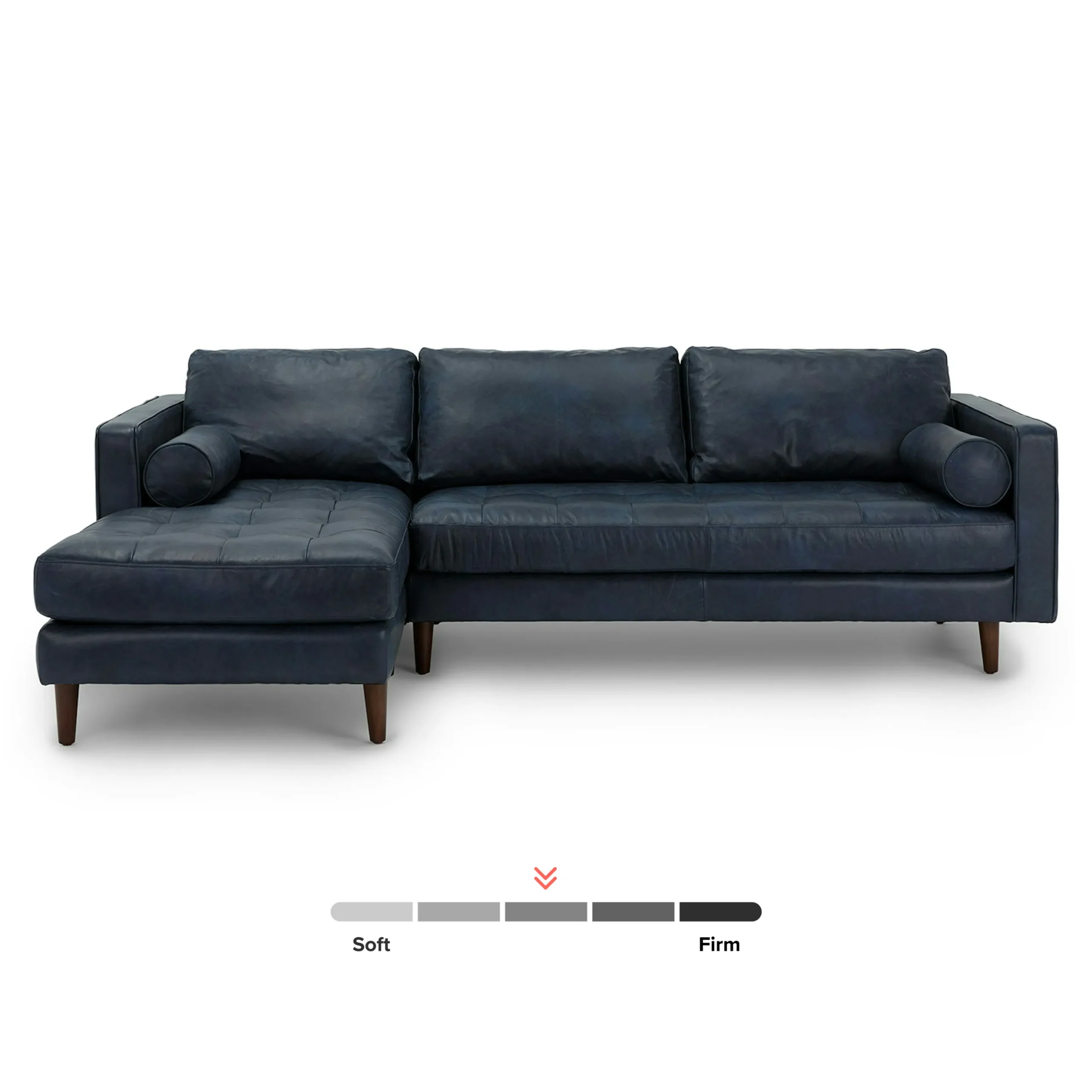 Sven 100_ Tufted Leather Left Sectional - Oxford Blue - Image 3