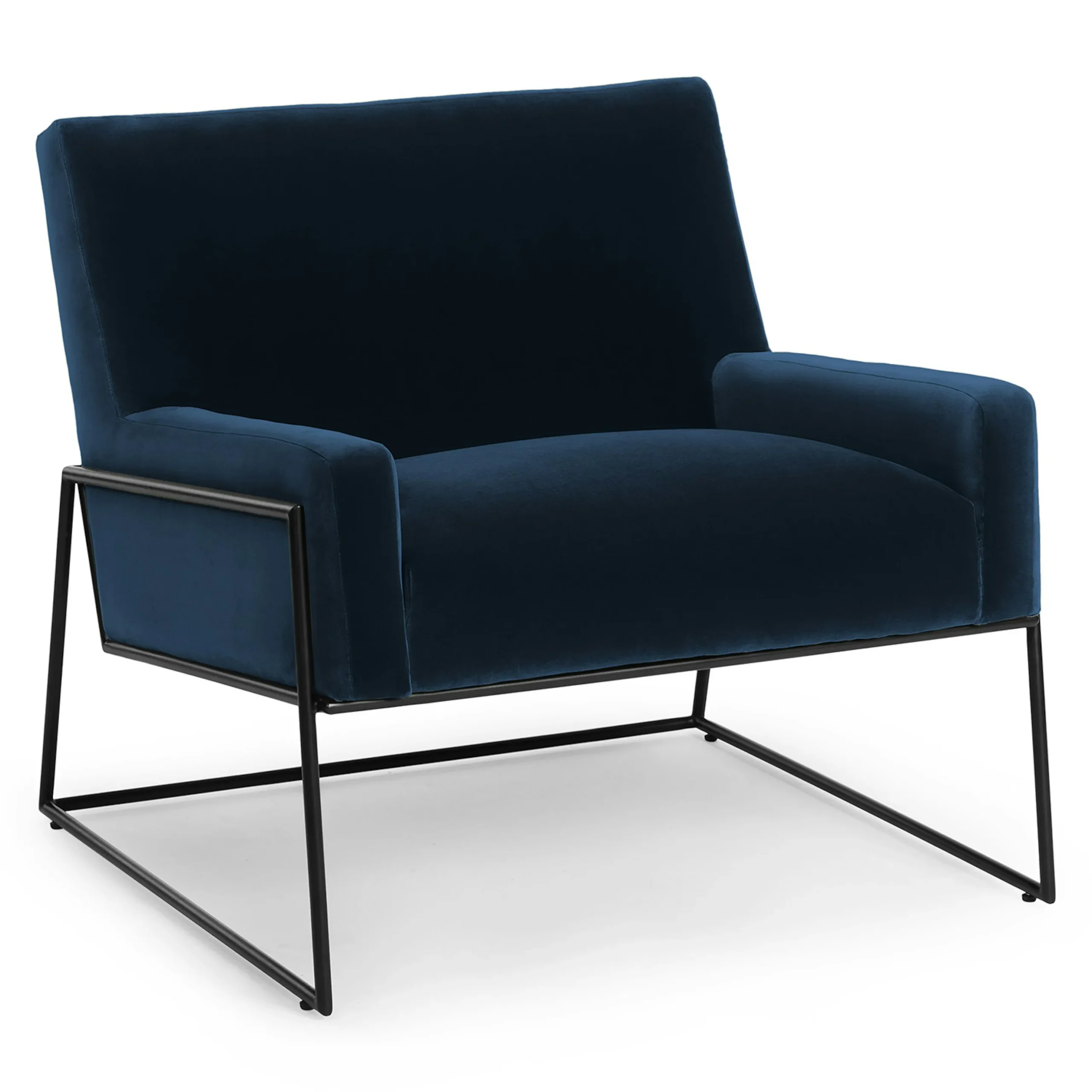 Regis 33_ Velvet Lounge Chair - Cascadia Blue - Image 11