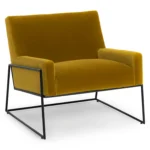 Regis 33_ Velvet Lounge Chair - Yarrow Gold