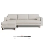 Sven 100_ Tufted Left Sectional - Biscuit Cream