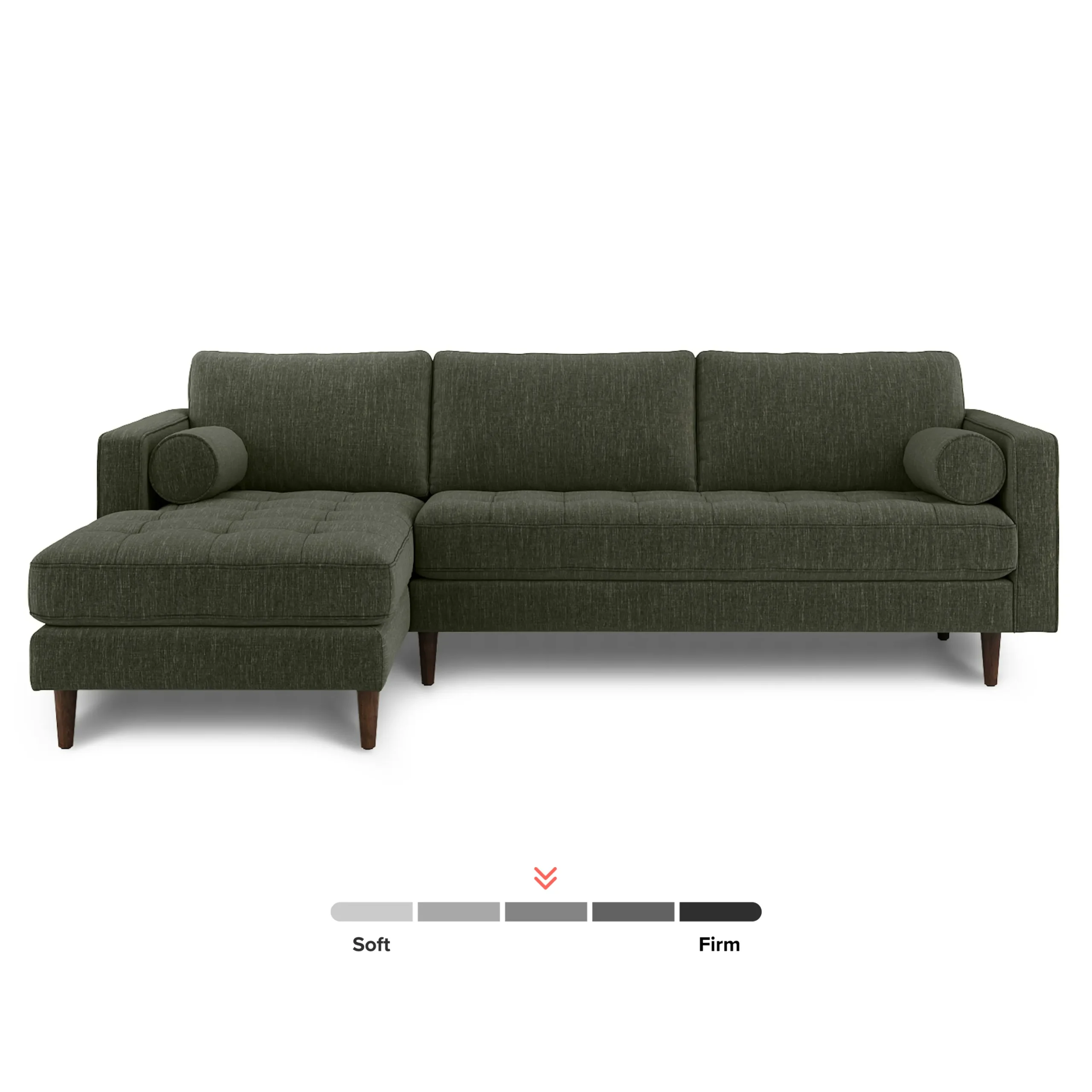 Sven 100_ Tufted Left Sectional - Fir Green - Image 3