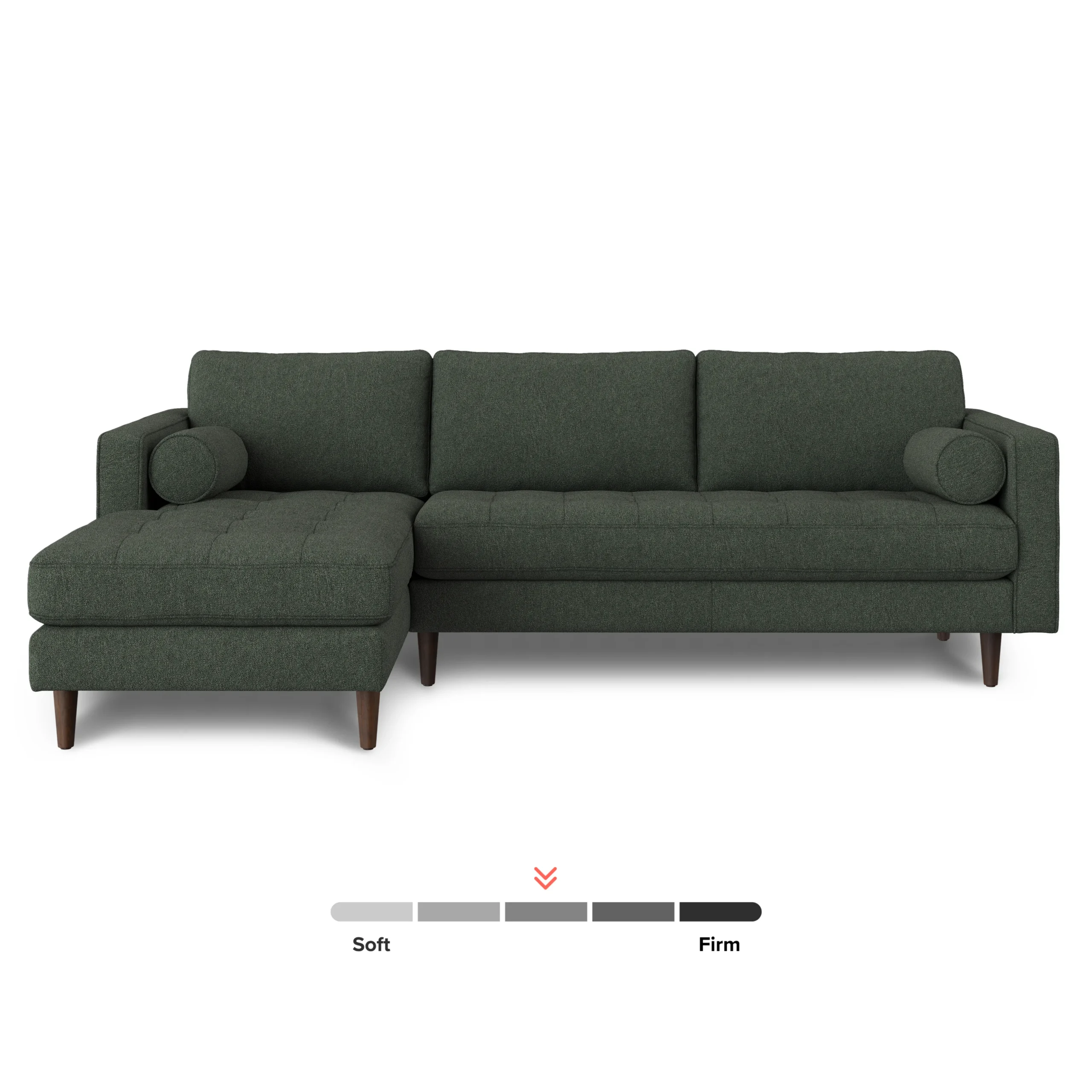 Sven 100_ Tufted Left Sectional - Green Wool Bouclé - Image 3