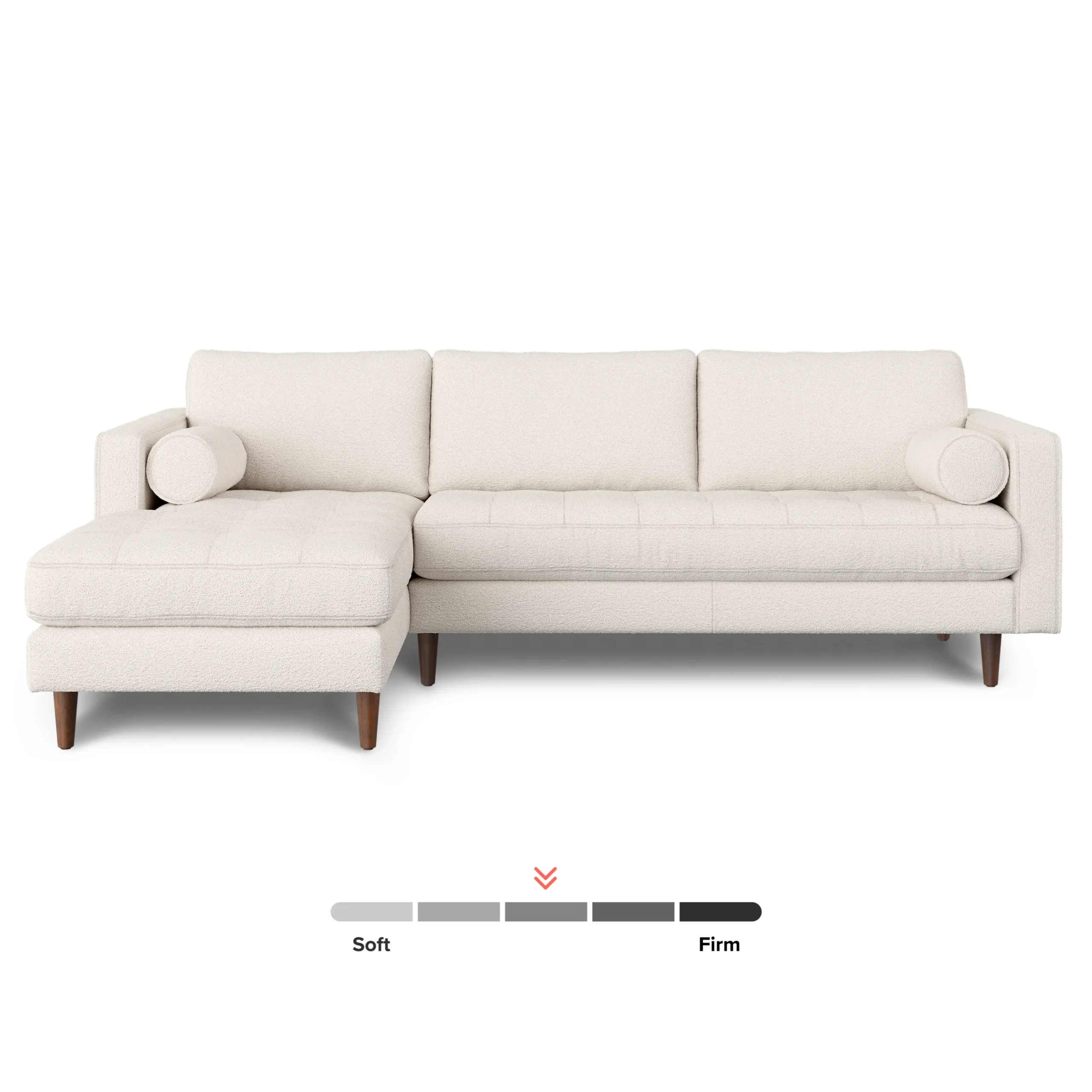 Sven 100_ Tufted Left Sectional - Ivory Wool Bouclé - Image 3