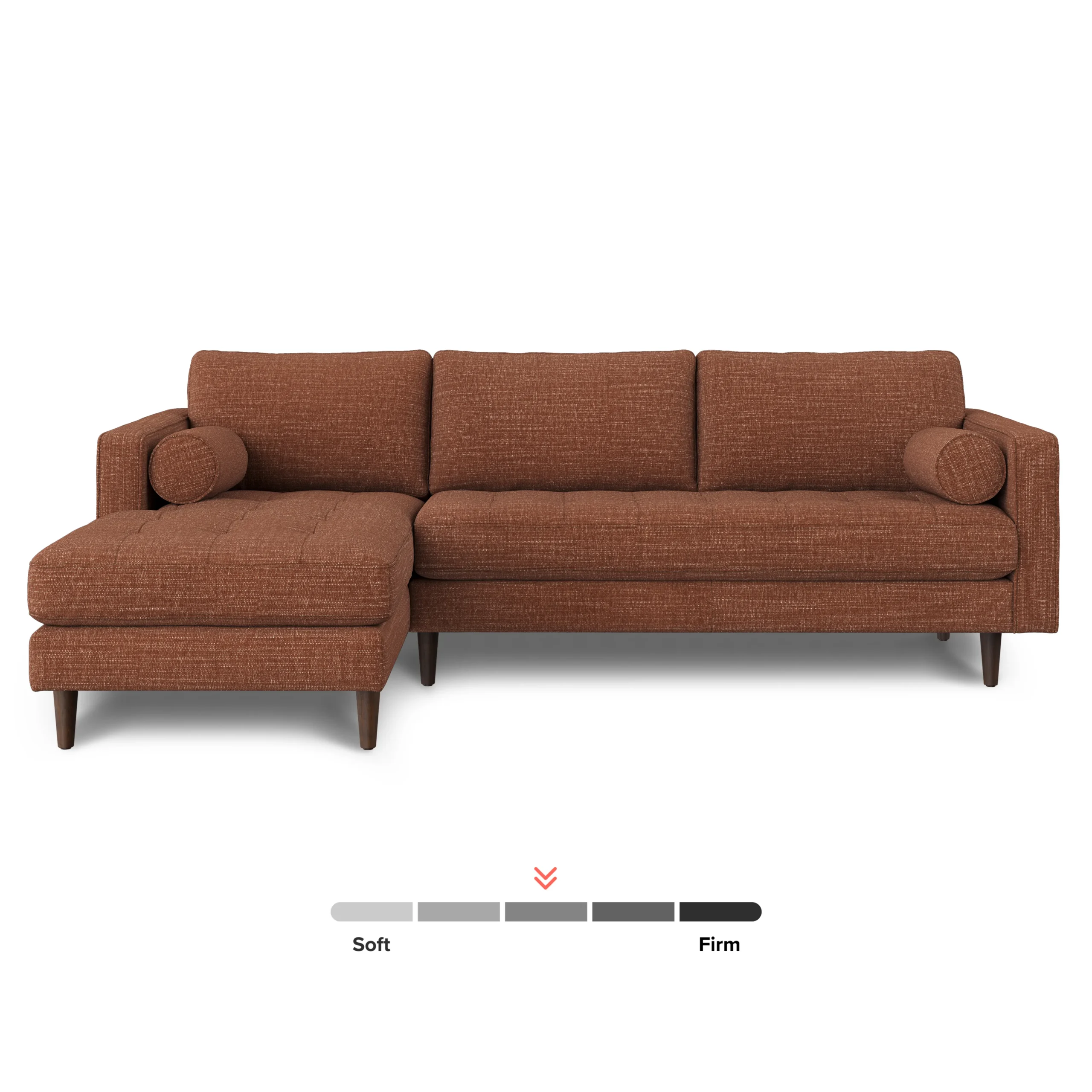 Sven 100_ Tufted Left Sectional - Napa Rust - Image 3