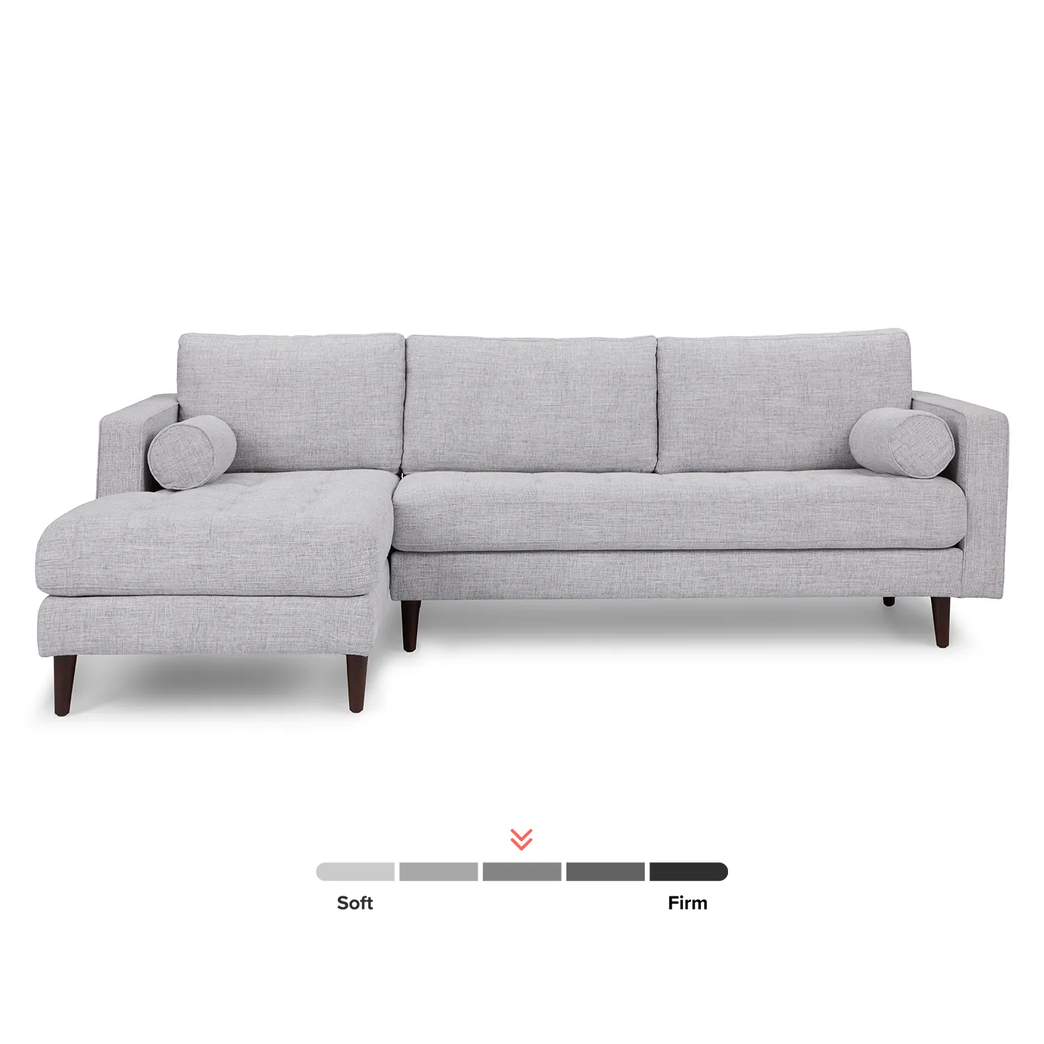 Sven 100_ Tufted Left Sectional - Stone Gray - Image 3