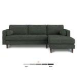 Sven 100_ Tufted Right Sectional - Green Wool Bouclé